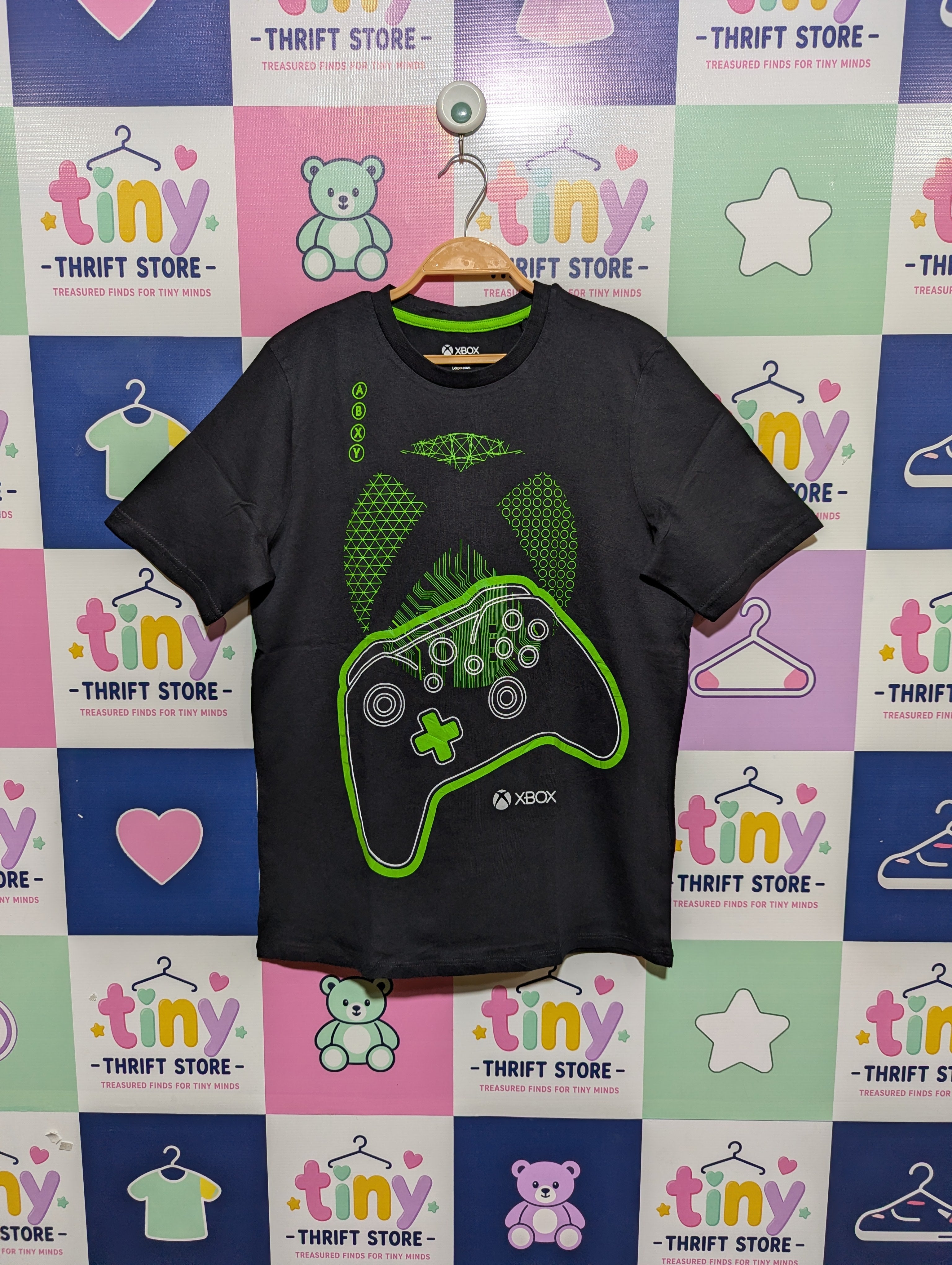 Xbox Boys Black "Game On" Graphic Tee - Size 14-15 (Estimated Age 14-15) AB1