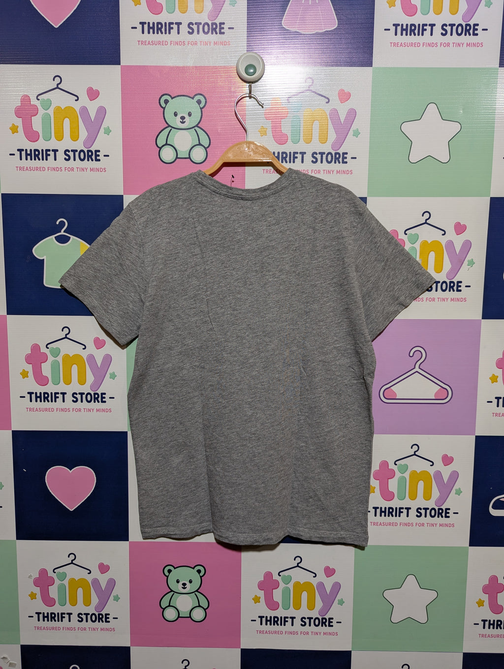 U.S. Polo Assn. Boys Classic Heather Grey Logo Tee - Size XL (14-16) (Estimated Age 14-16) AB1