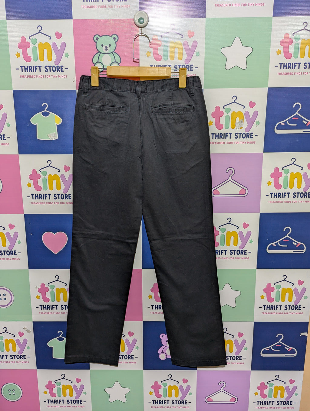 Cat & Jack Boys Classic Black School Uniform Chino Pants - Size 16 (Estimated Age 14-16) AB1