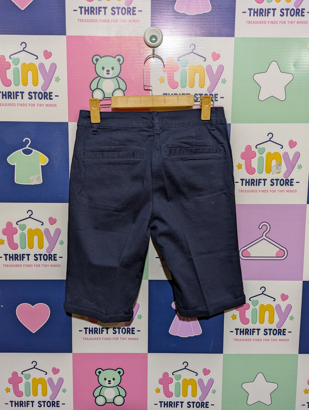 George Girls Classic Navy Tailored Shorts - Size UK 8 (EUR 36) (Estimated Age 12-14 Years) AB1