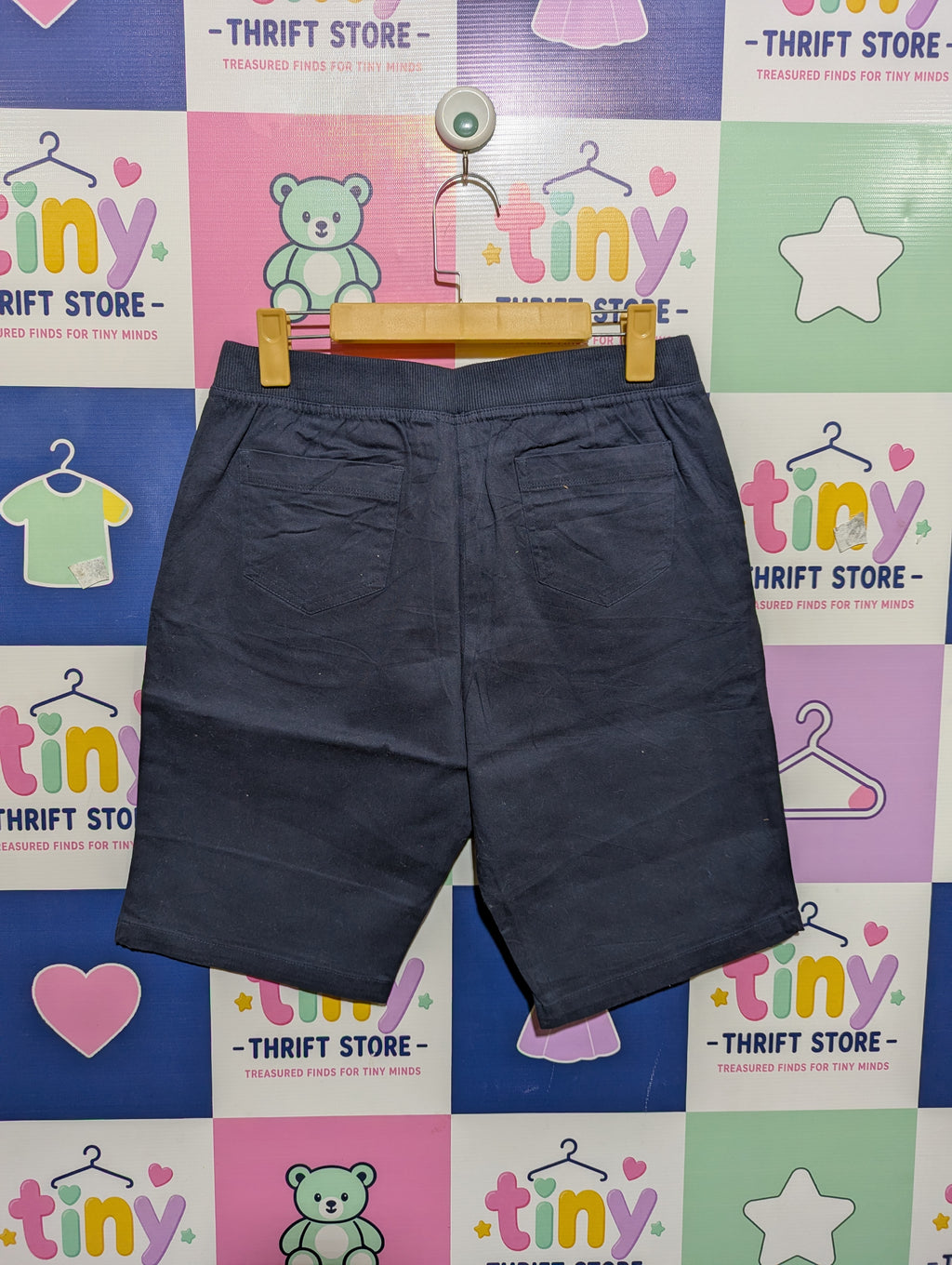IZOD Boys Navy Blue School Uniform Chino Shorts - Size 16.5 Plus (Estimated Age 14-16) AB1