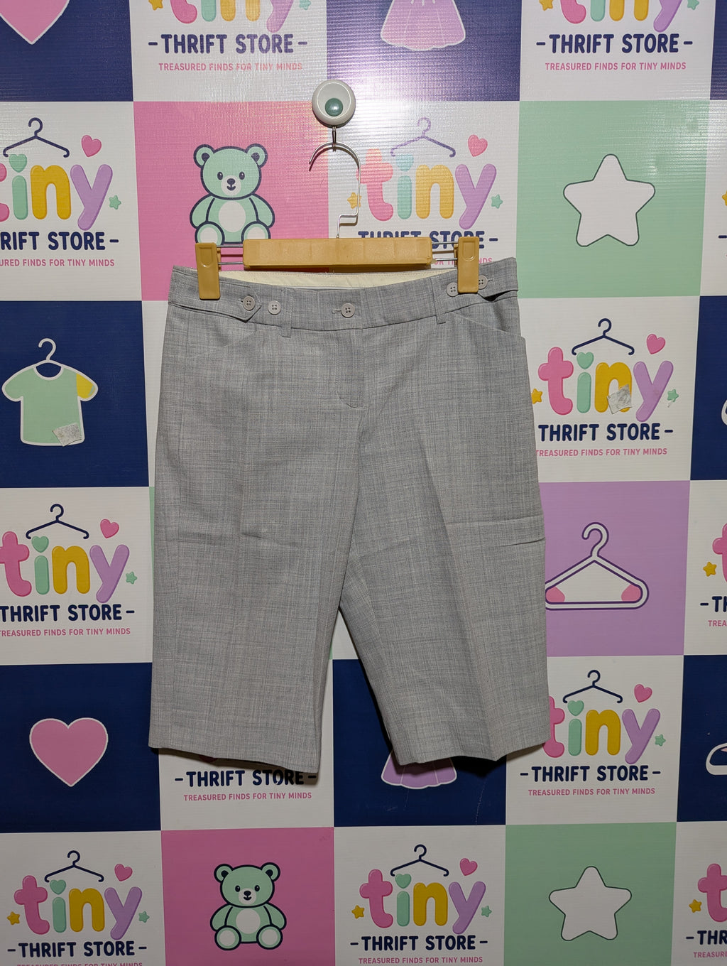 Express Design Studio Teen Girls/Women Tailored Grey Shorts - Size 0 (Fits 14-15 Years) AB1