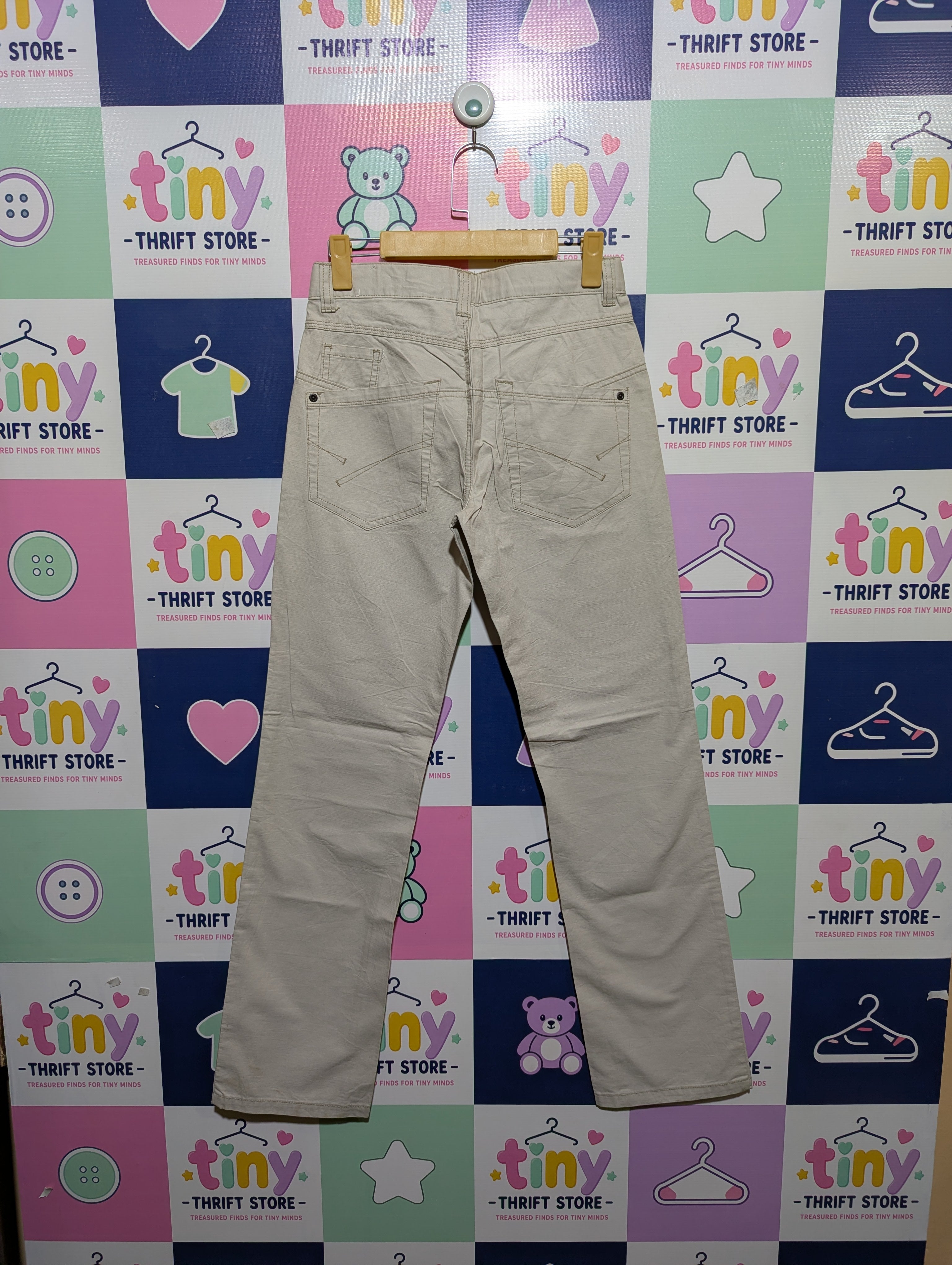 Lemmi Boys & Girls Unisex Beige Slim Fit Casual Pants - Size 164 Estimated Age 15 Years AB1