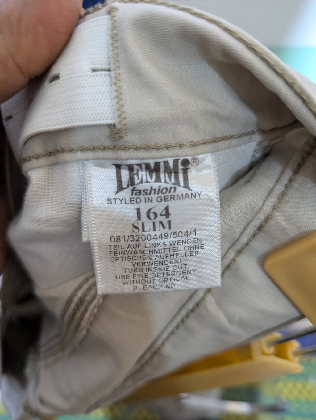 Lemmi Boys & Girls Unisex Beige Slim Fit Casual Pants - Size 164 Estimated Age 15 Years AB1