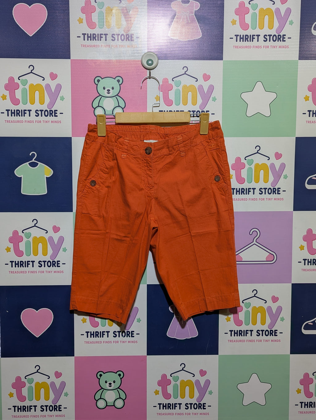 Tom Tailor Girls Orange Casual Shorts - Size XL Estimated Age 15 Years AB1