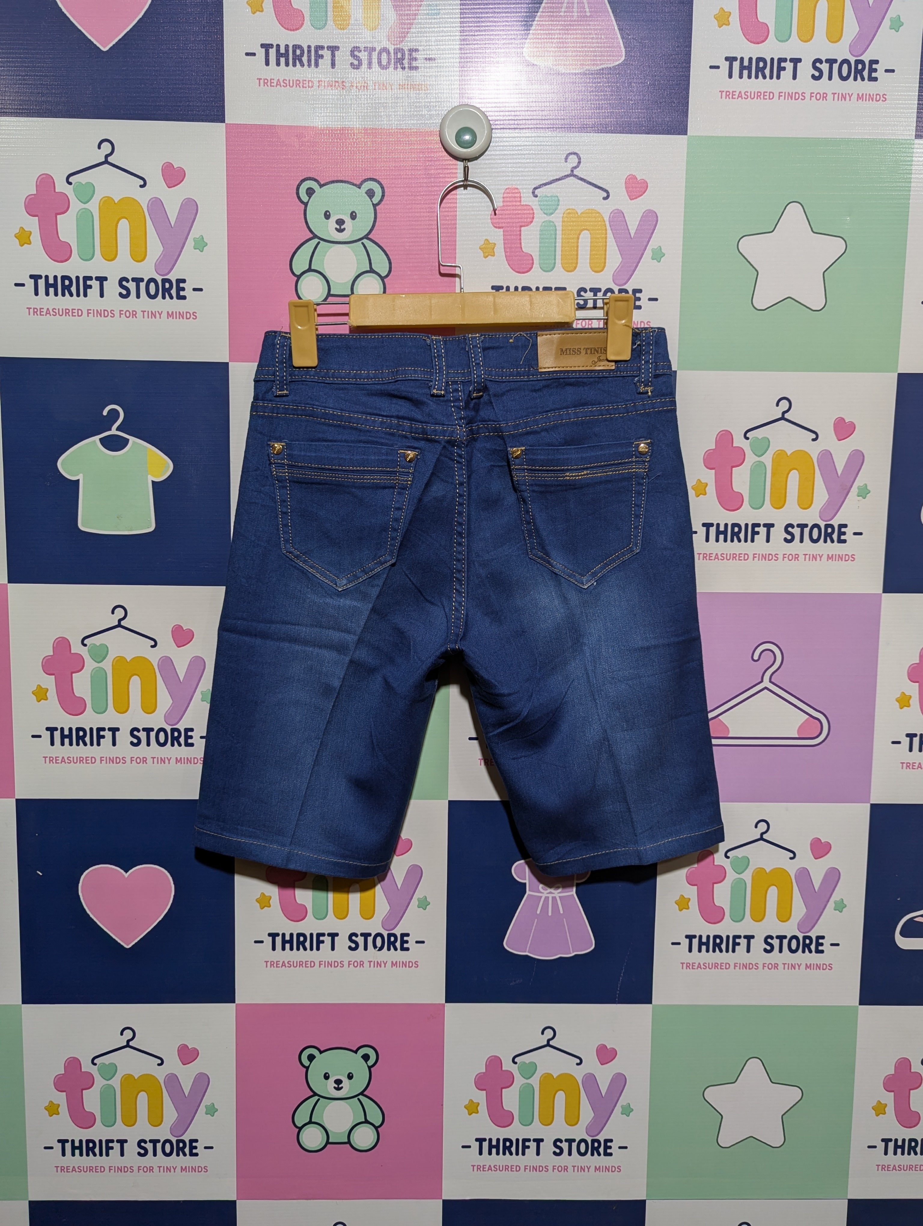 Miss Tinisi Girls/Teen Blue Denim Shorts - Size 38 Estimated Age 14-15 Years AB1