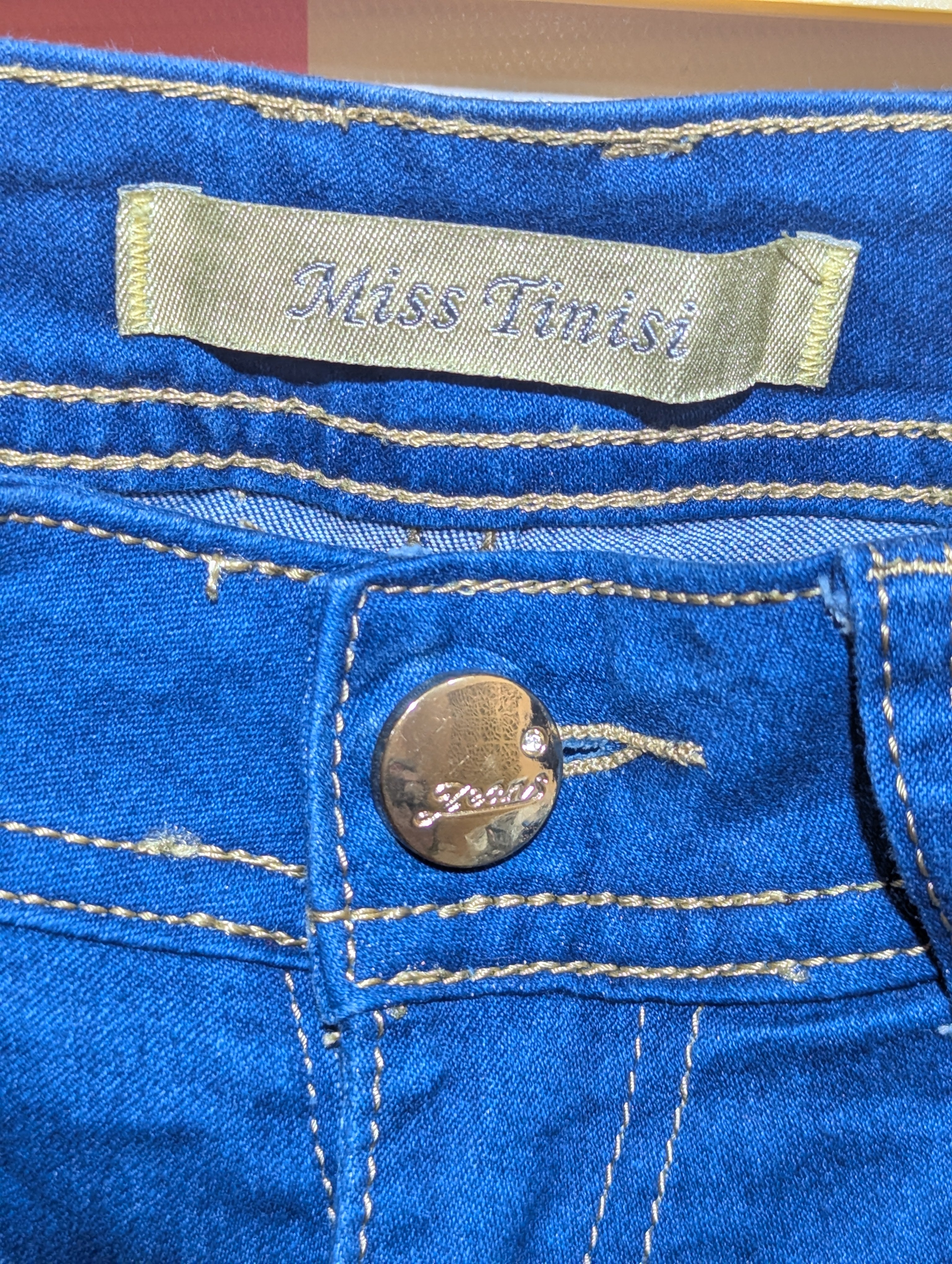 Miss Tinisi Girls/Teen Blue Denim Shorts - Size 38 Estimated Age 14-15 Years AB1
