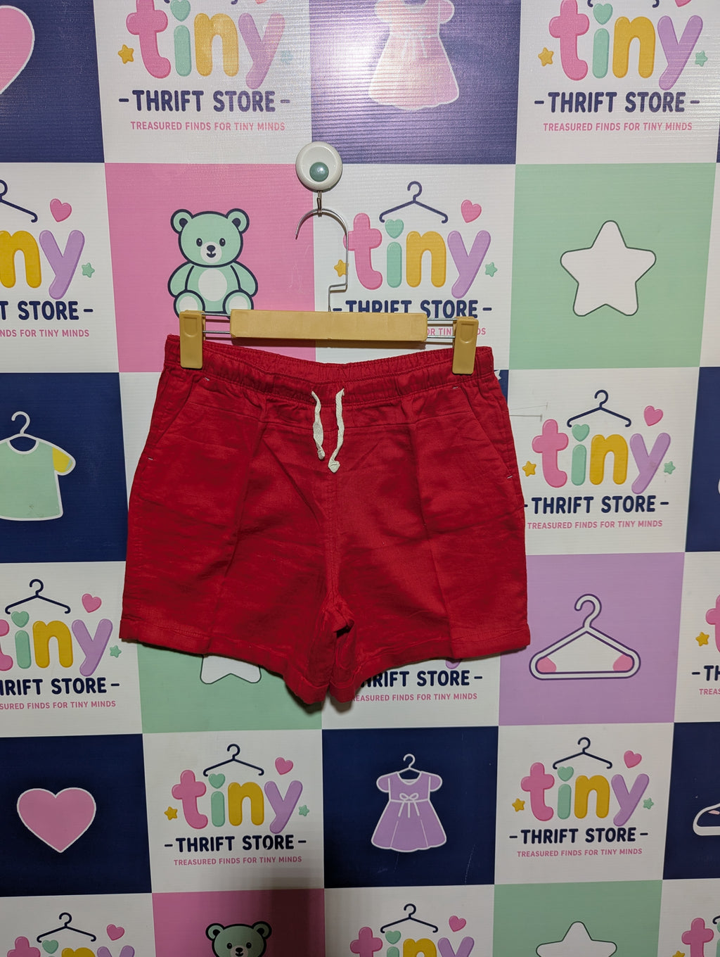 Wonder Nation Girls Red Casual Drawstring Shorts - Size XL Estimated Age 14-16 Years AB1