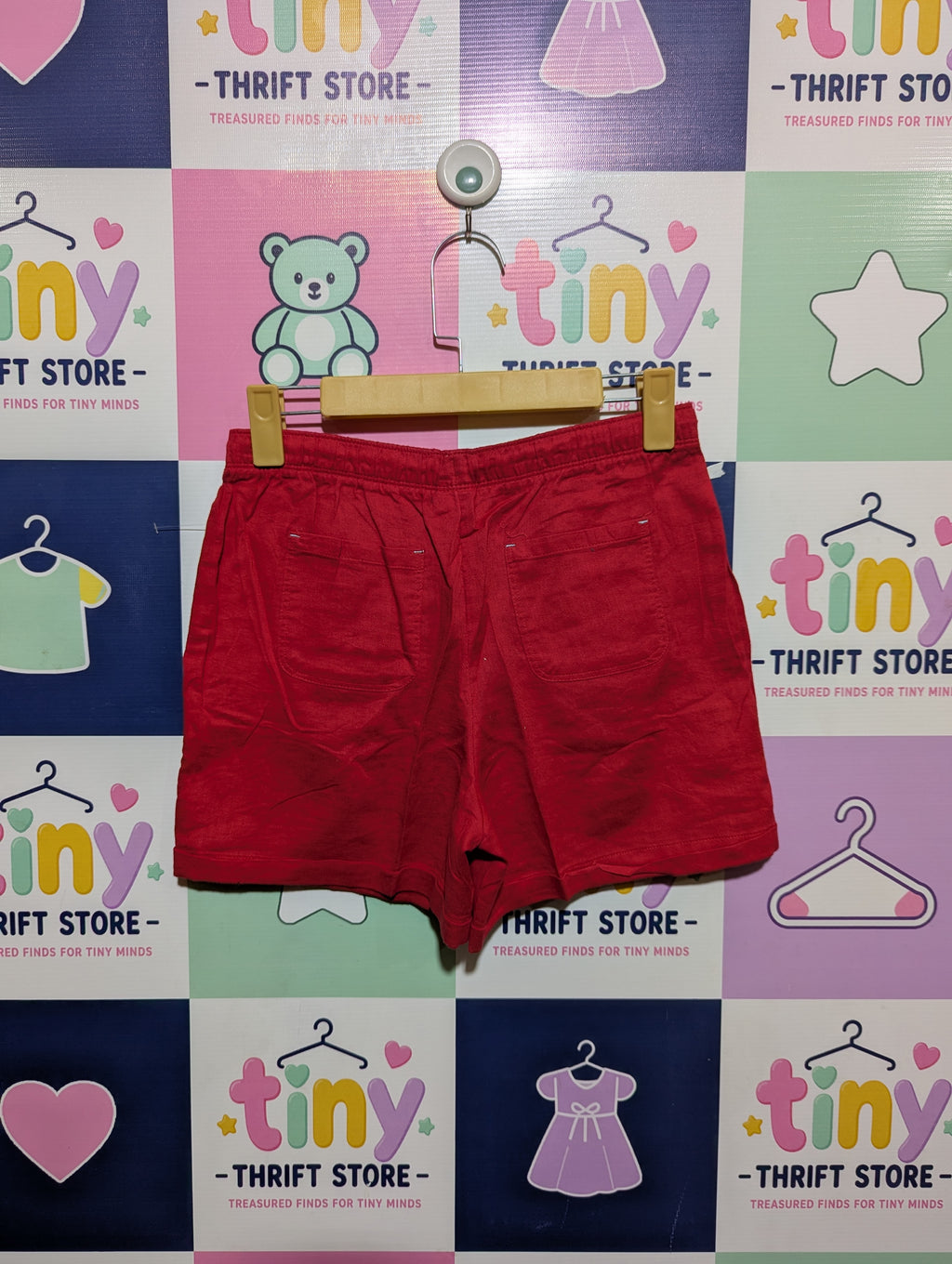 Wonder Nation Girls Red Casual Drawstring Shorts - Size XL Estimated Age 14-16 Years AB1