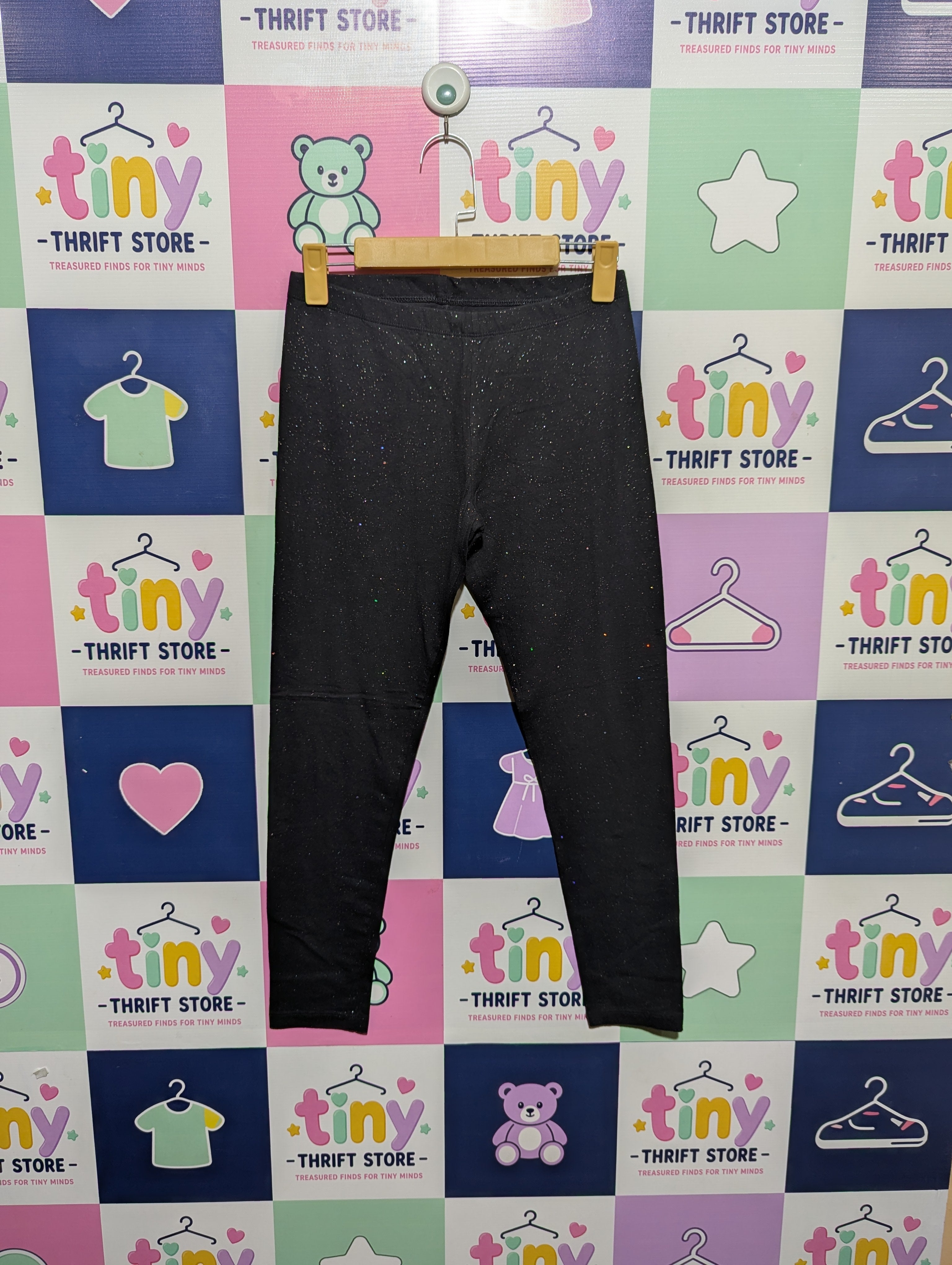 So Girls Black Sparkle "Favorite Legging" - Size XL Estimated Age 14-16 Years AB1