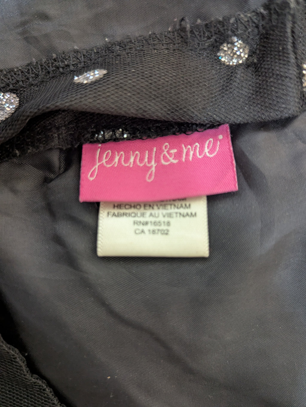Jenny & Me Girls Black Sparkle Tulle Occasion Dress - Size 16 Estimated Age 14-16 Years AB1