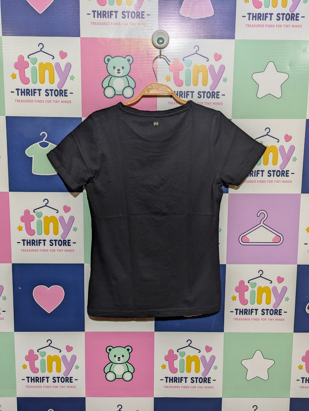 Melting Stockholm Girls Black "Think It Get It" Graphic Tee - Size XS Estimated Age 15 Years AB1