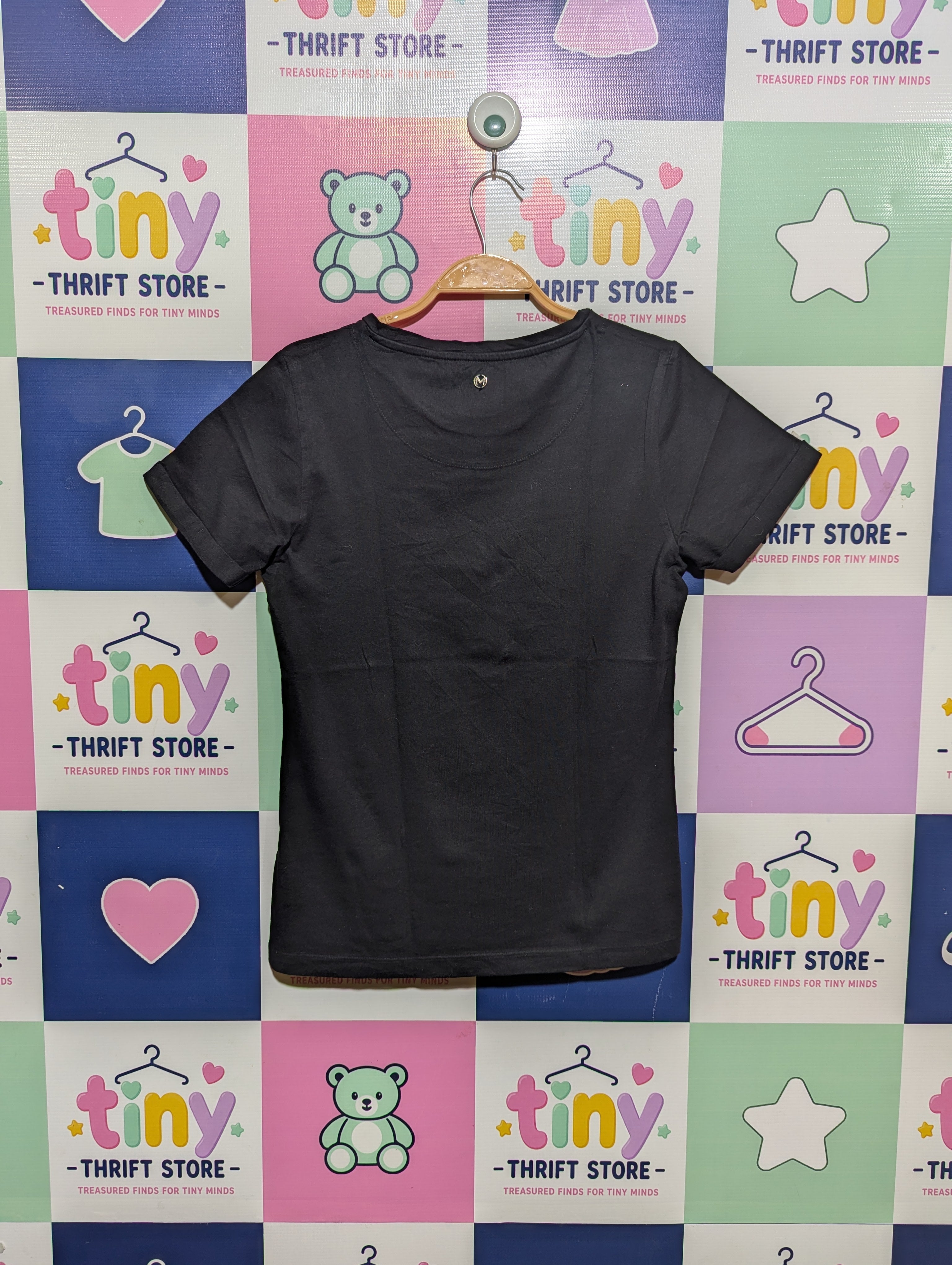 Melting Stockholm Girls Black "Think It Get It" Graphic Tee - Size XS Estimated Age 15 Years AB1
