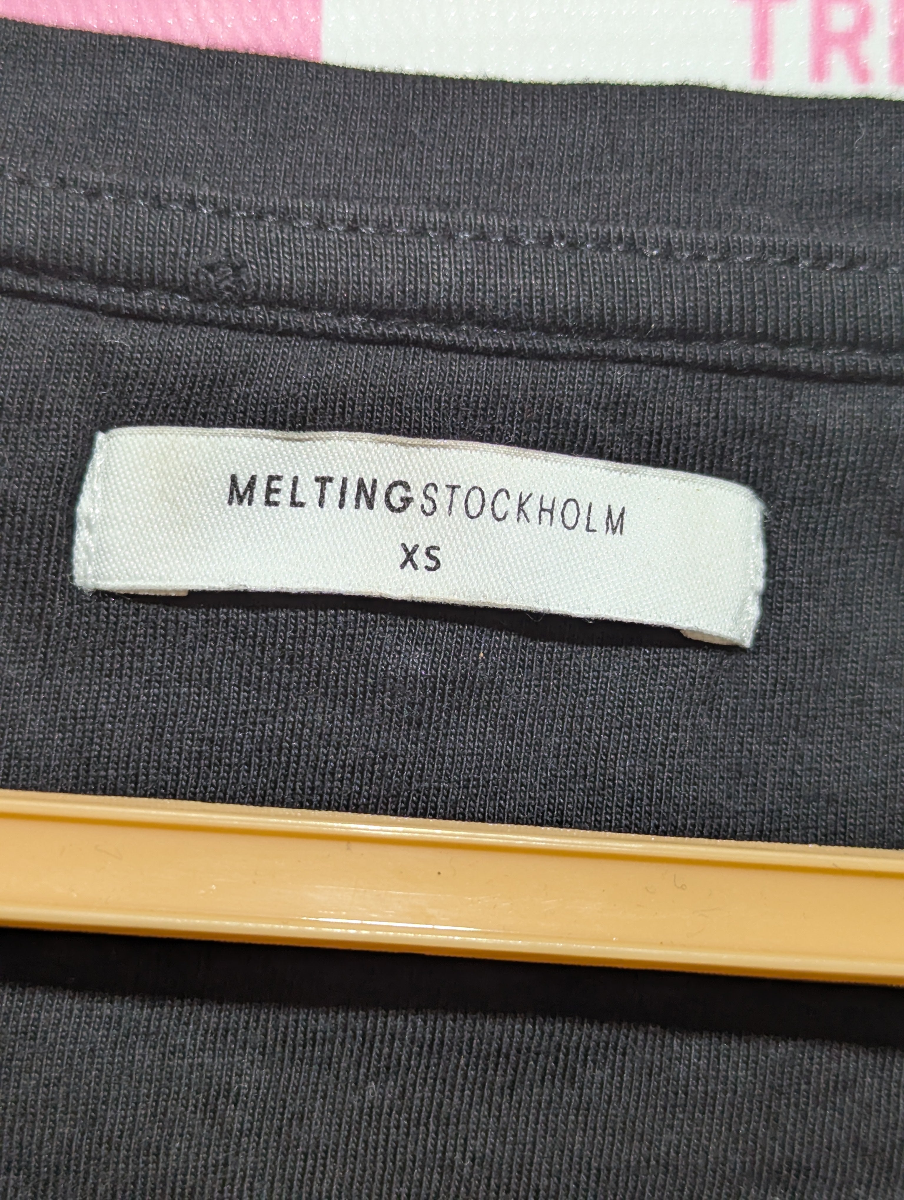 Melting Stockholm Girls Black "Think It Get It" Graphic Tee - Size XS Estimated Age 15 Years AB1