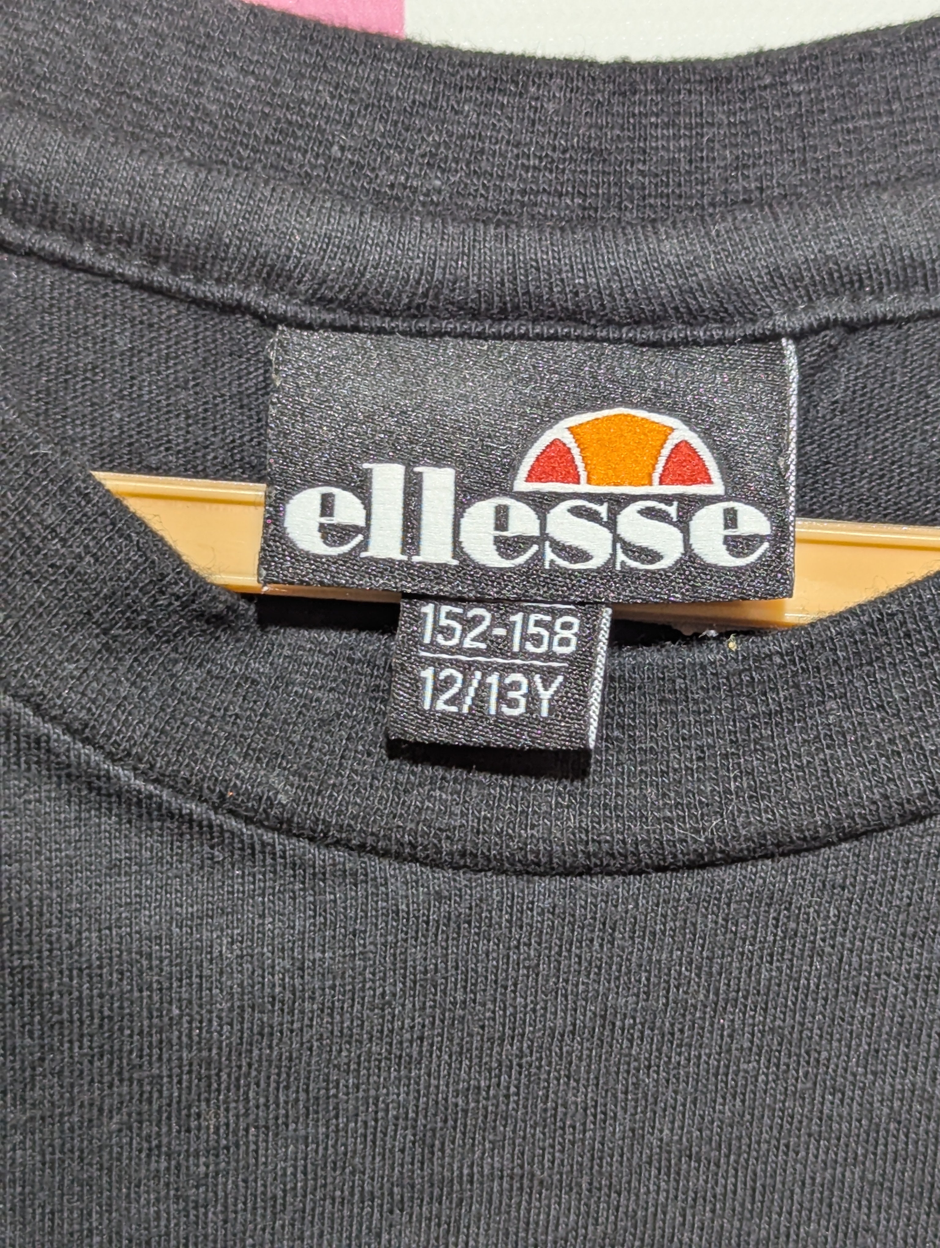 Ellesse Girls Black Sporty Logo Tee - Size 12-13 Years Estimated Age 12-13 Years AB1