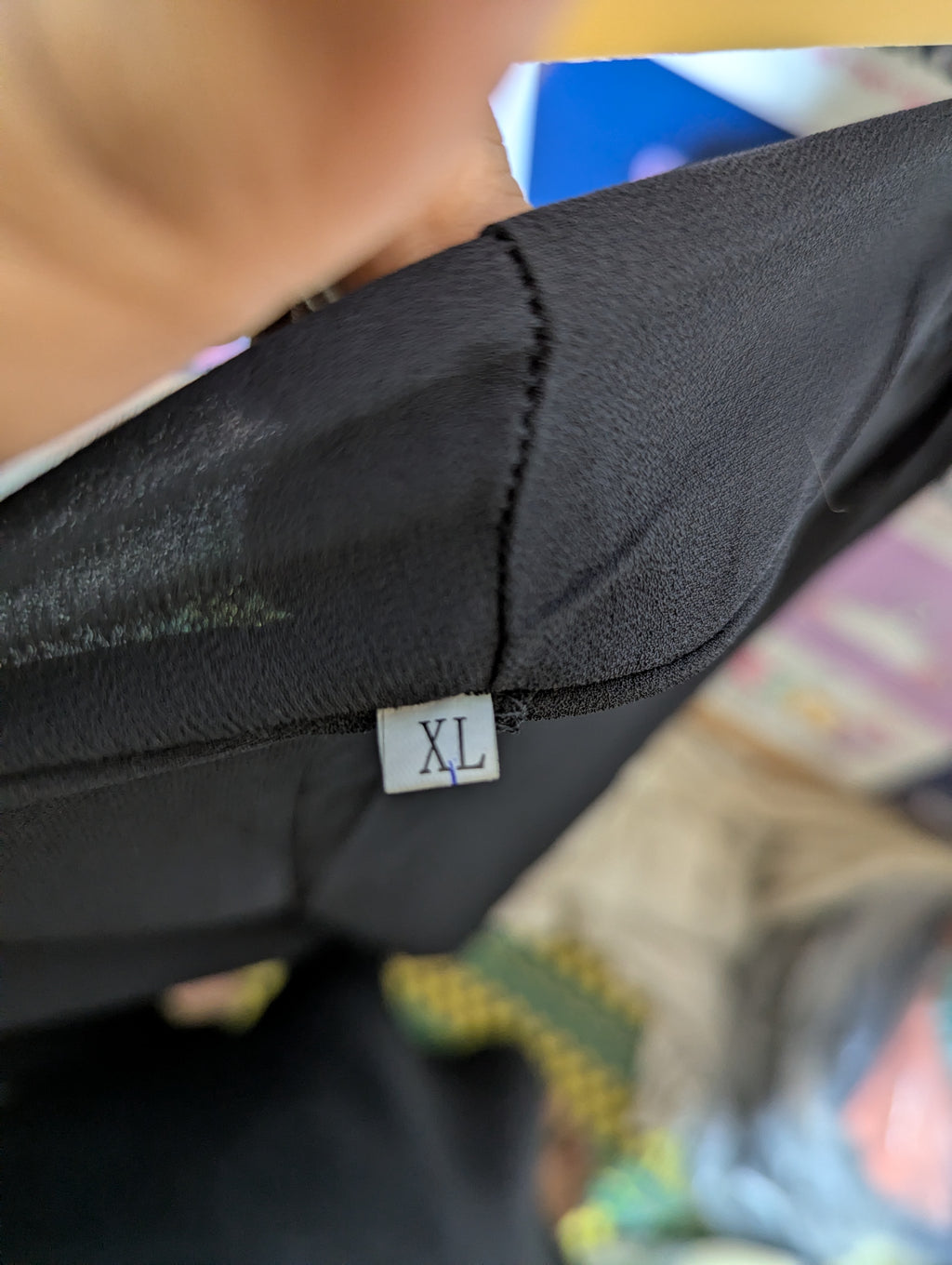 Girls Black "Flowy Split-Leg" Culotte Trousers - Size Estimated Age 12-14 Years AB2