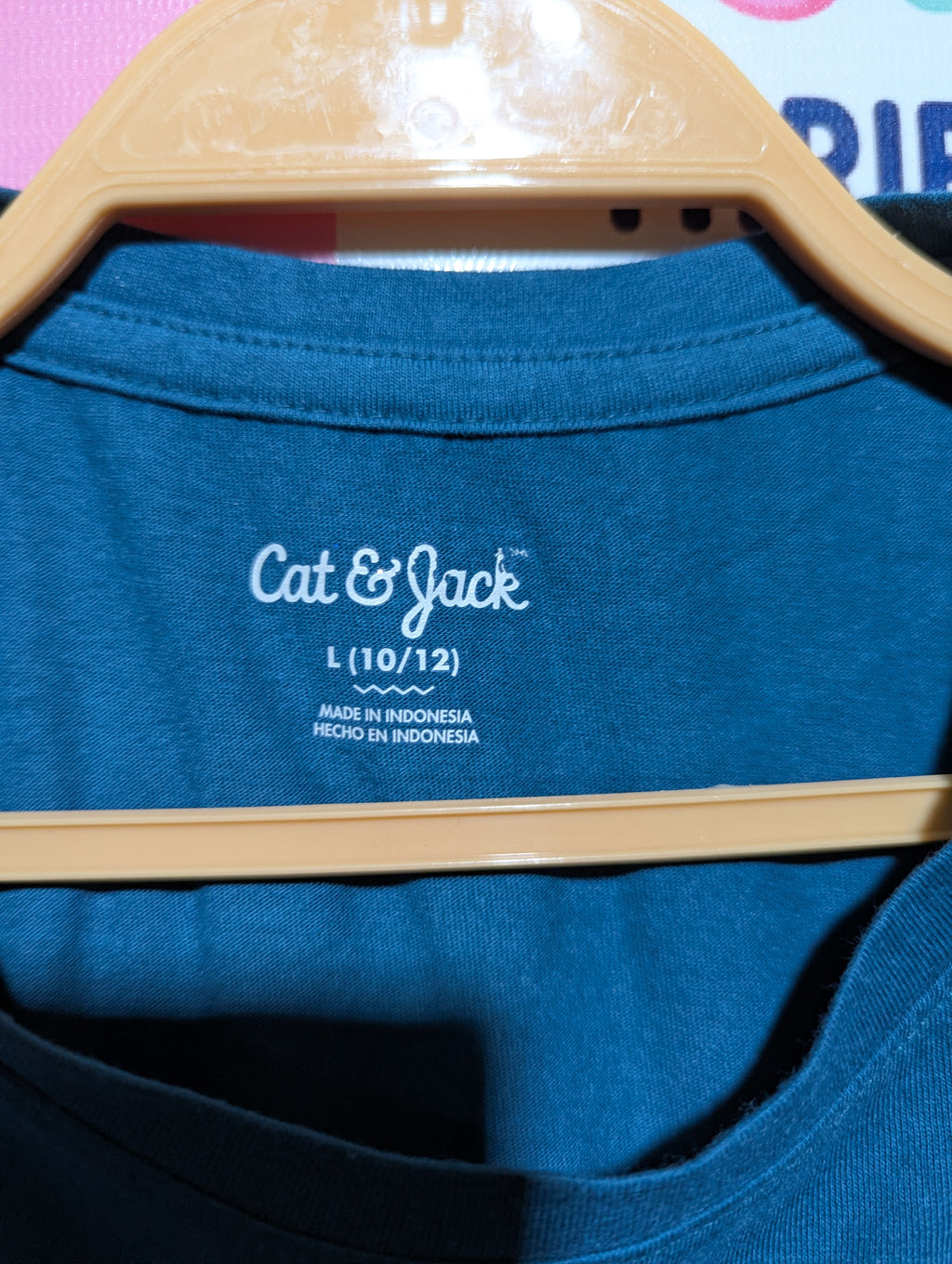 Cat & Jack Girls Teal "Shine Bright" Graphic Tee - Size Estimated Age 10-12 Years AB2
