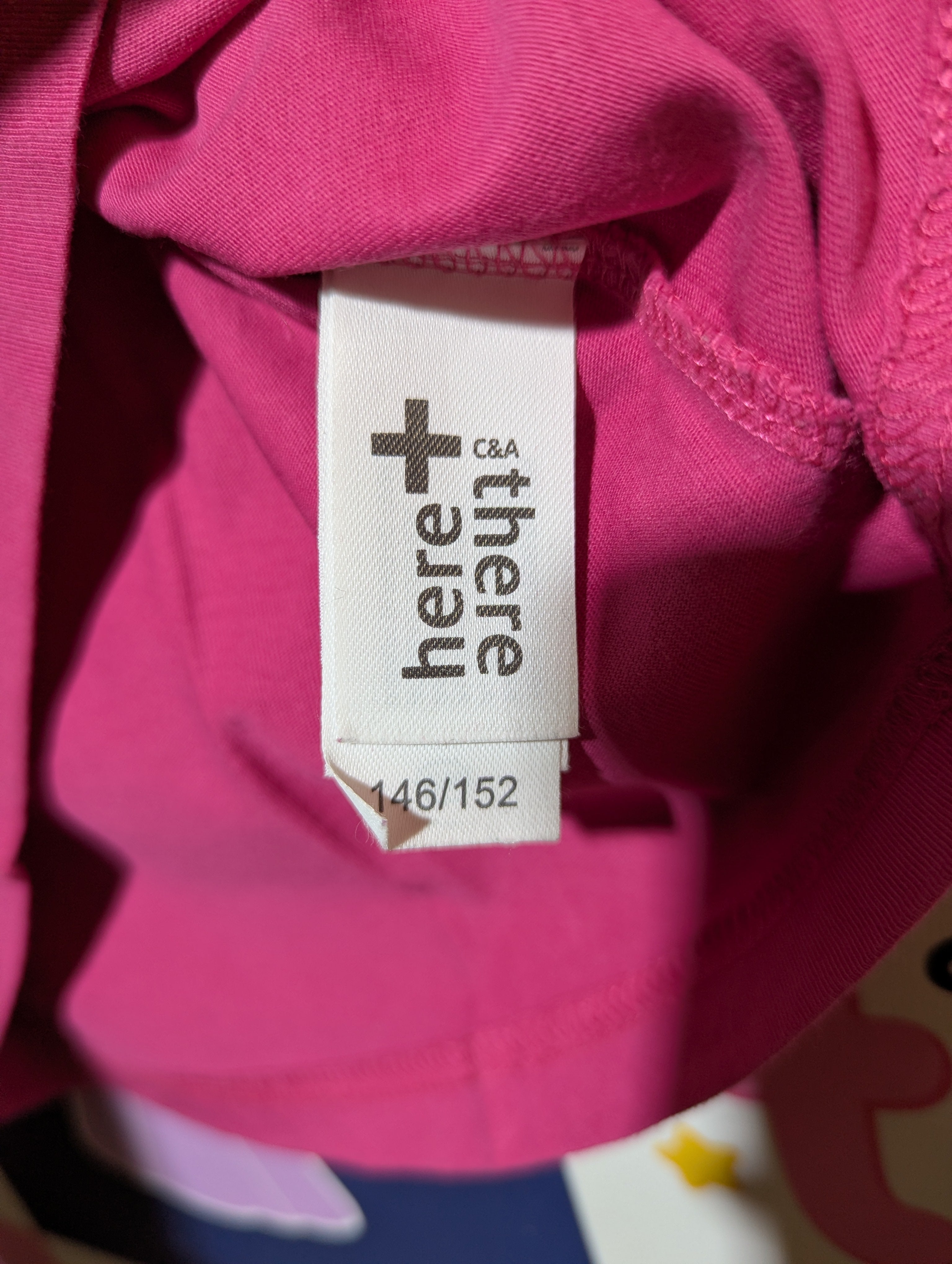Here+There C&A Girls Pink "Hey! Look @ Me!" Graphic Tee - Size 146/152 Estimated Age 10-12Y AB2