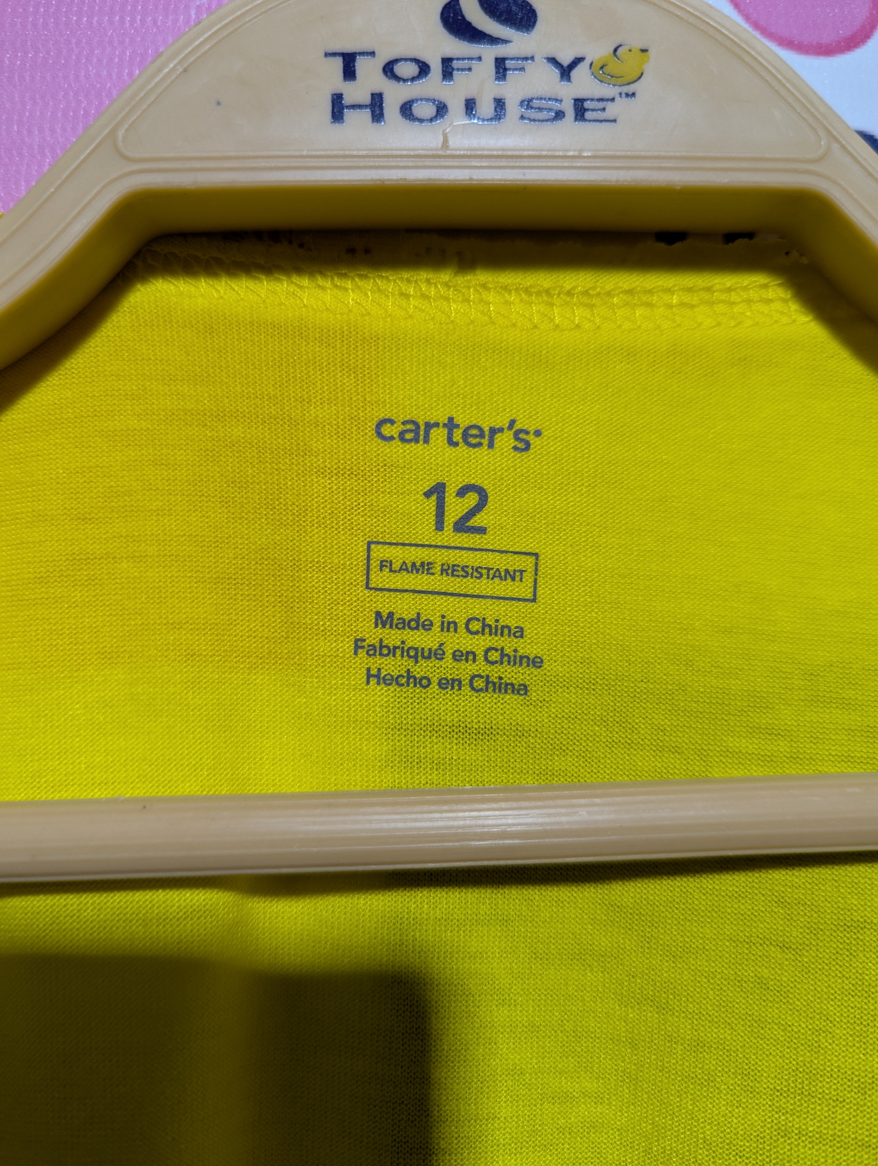 Carter's Girls Bright Yellow Sleeveless Ruffle Hem Tank Top - Size 12 Estimated Age 12 Years AB2