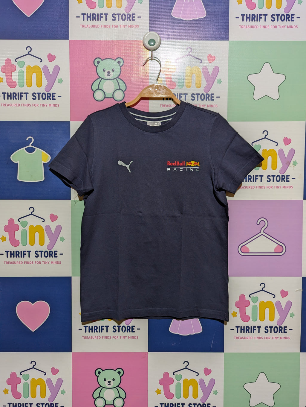 Puma Boys Navy Blue "Red Bull Racing" Graphic Tee - Size 11-12Y Estimated Age 11-12 Years AB2