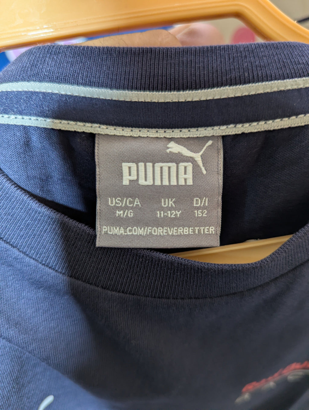 Puma Boys Navy Blue "Red Bull Racing" Graphic Tee - Size 11-12Y Estimated Age 11-12 Years AB2