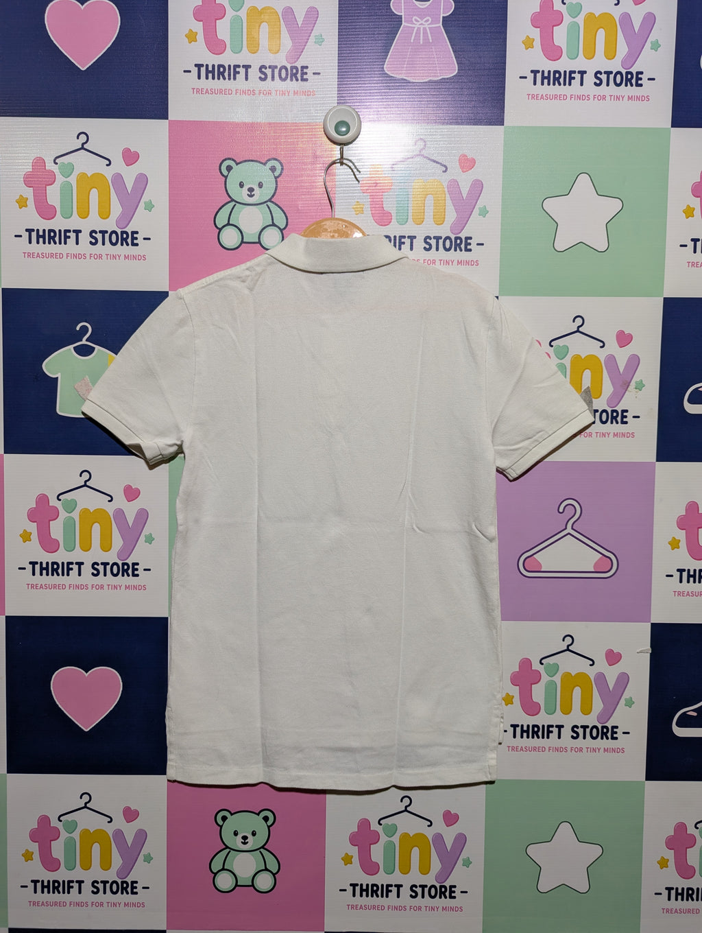 Polo Ralph Lauren Boys Classic White Polo Shirt - Size M (10-12Y) Estimated Age 10-12 Years AB2