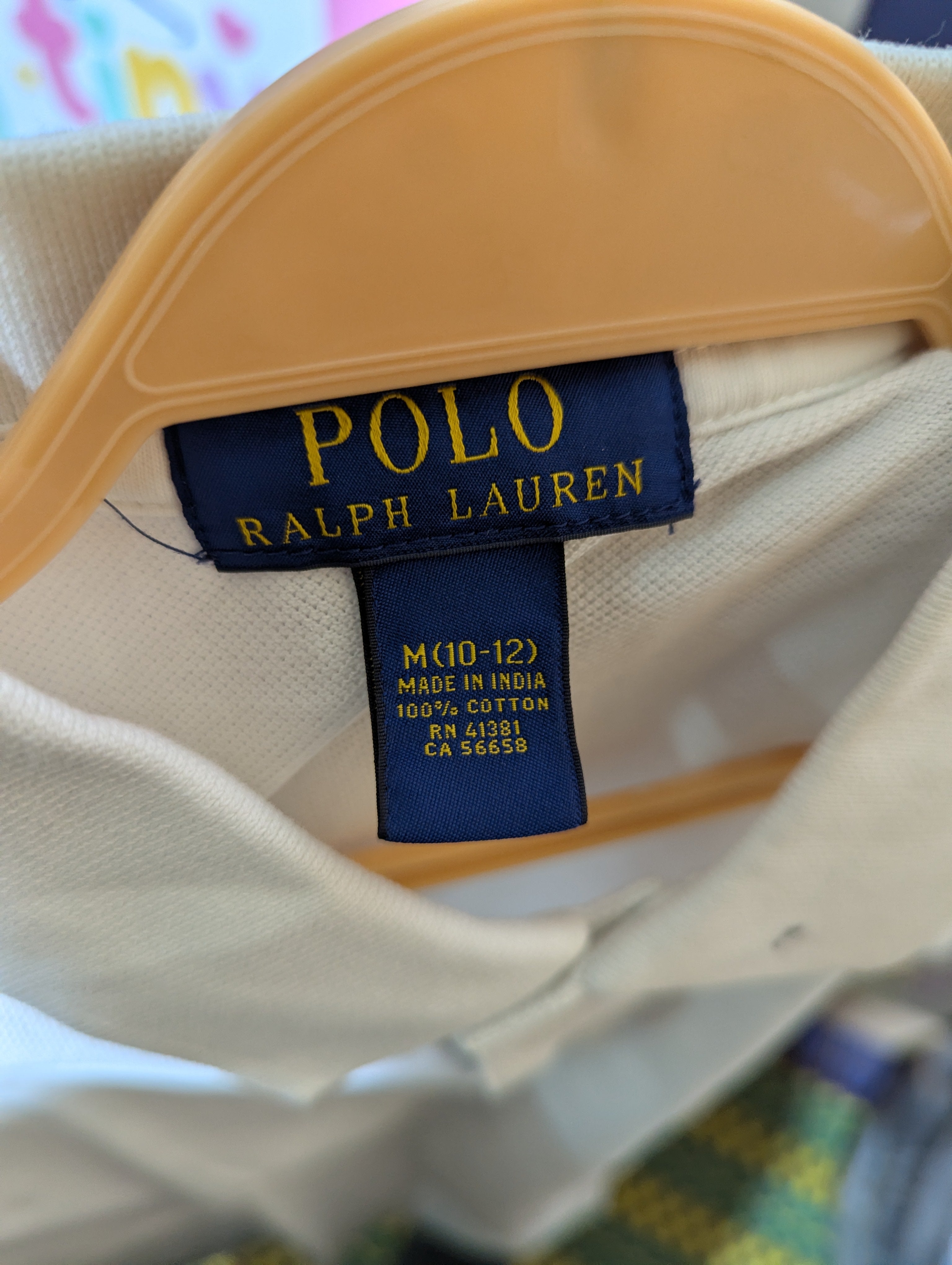 Polo Ralph Lauren Boys Classic White Polo Shirt - Size M (10-12Y) Estimated Age 10-12 Years AB2