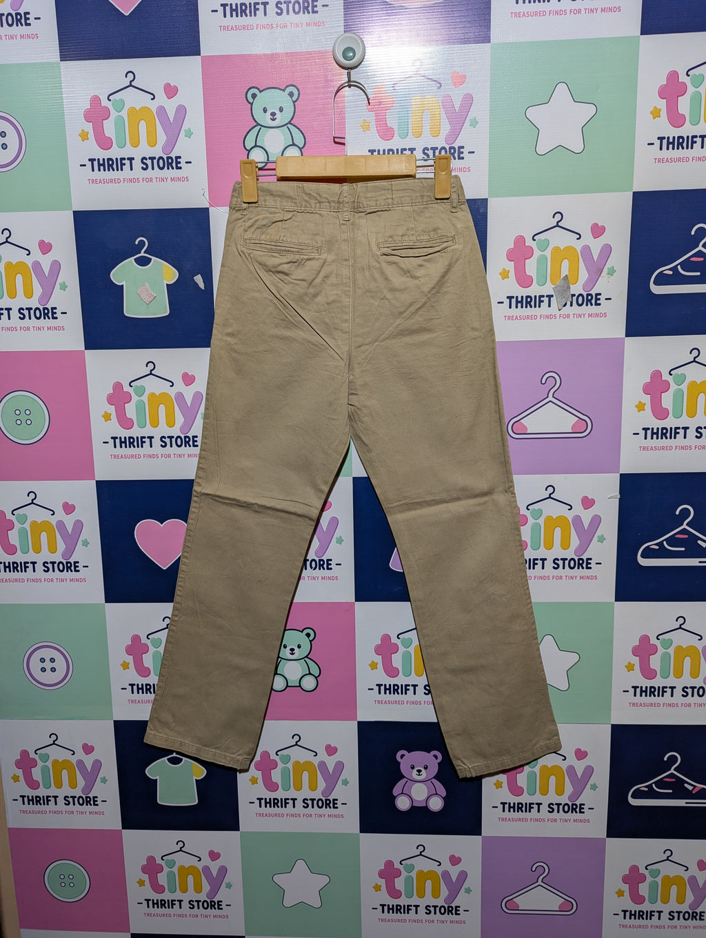 The Children's Place Boys Khaki Casual Pants - Size 12 Estimated Age 12 Years AB2