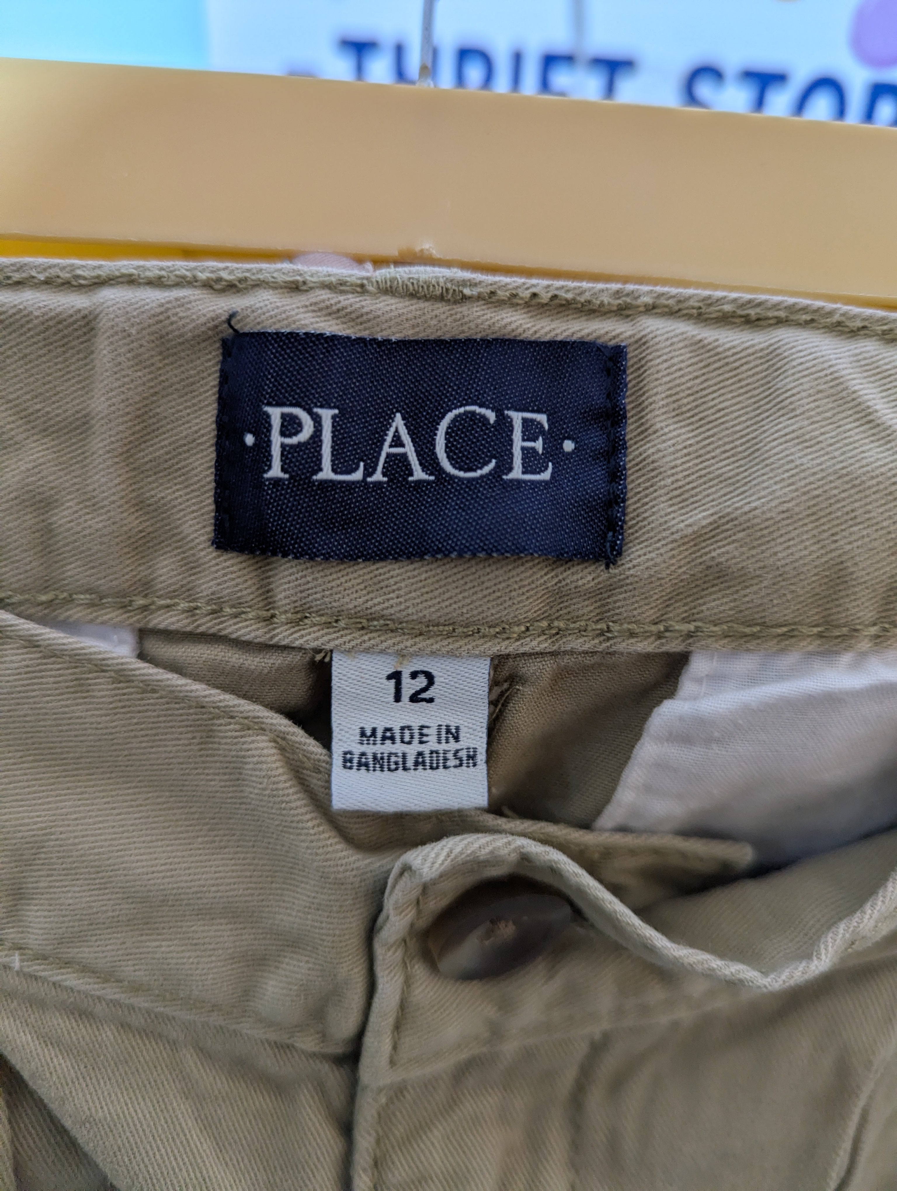 The Children's Place Boys Khaki Casual Pants - Size 12 Estimated Age 12 Years AB2