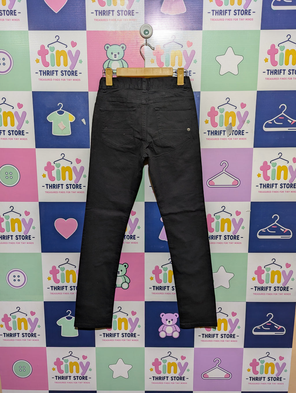 Urban Wave Boys Black Casual Slim-Fit Jeans - Size 152 Estimated Age 11-12 Years AB2