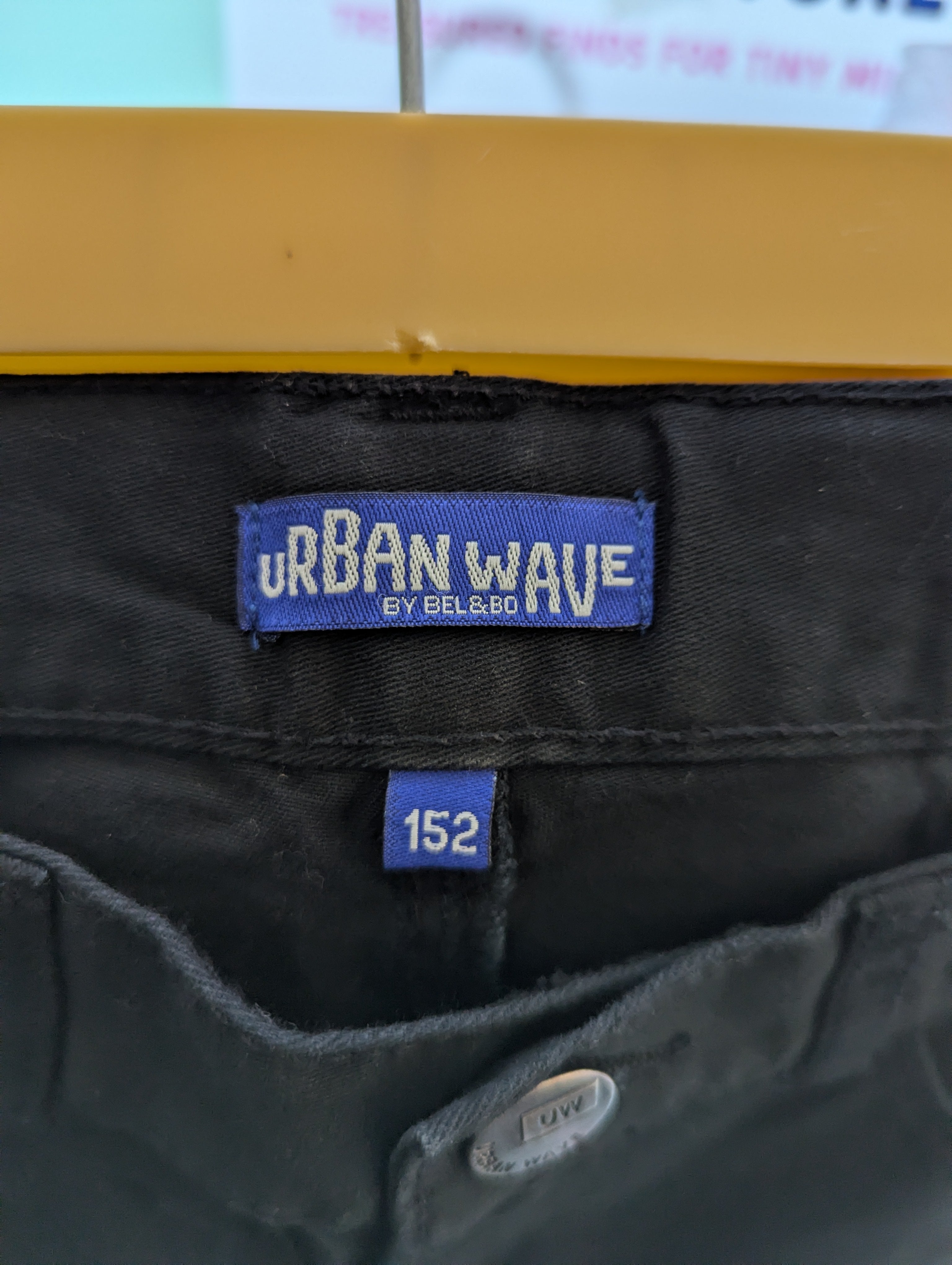 Urban Wave Boys Black Casual Slim-Fit Jeans - Size 152 Estimated Age 11-12 Years AB2