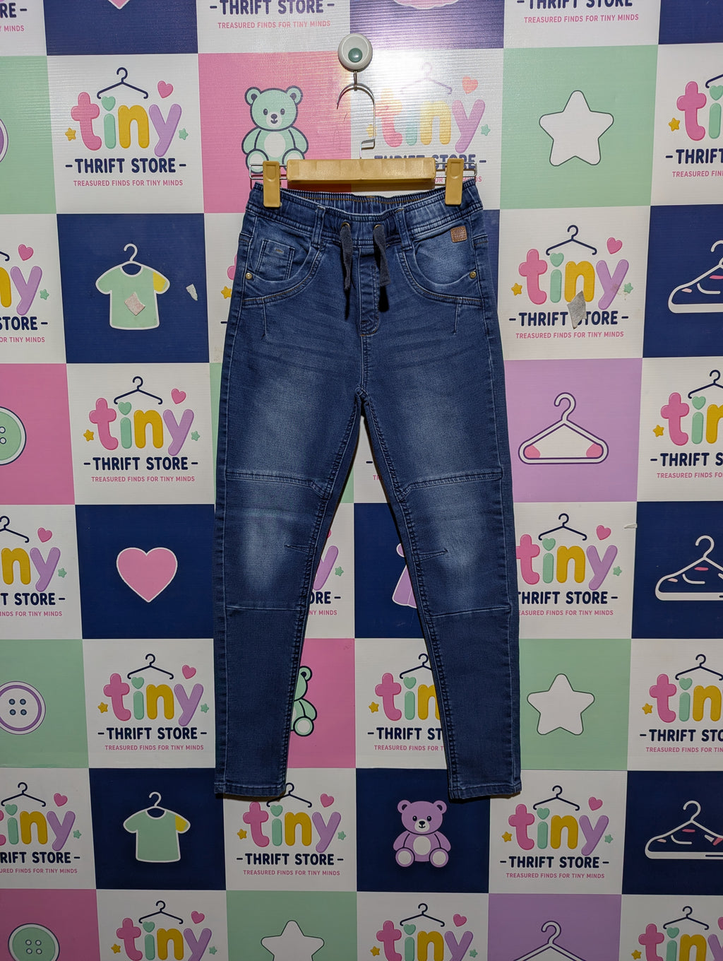 Yigga Boys Comfortable Blue Denim Jogger Jeans - Size 152 (Estimated Age 11-12 Years) AB2