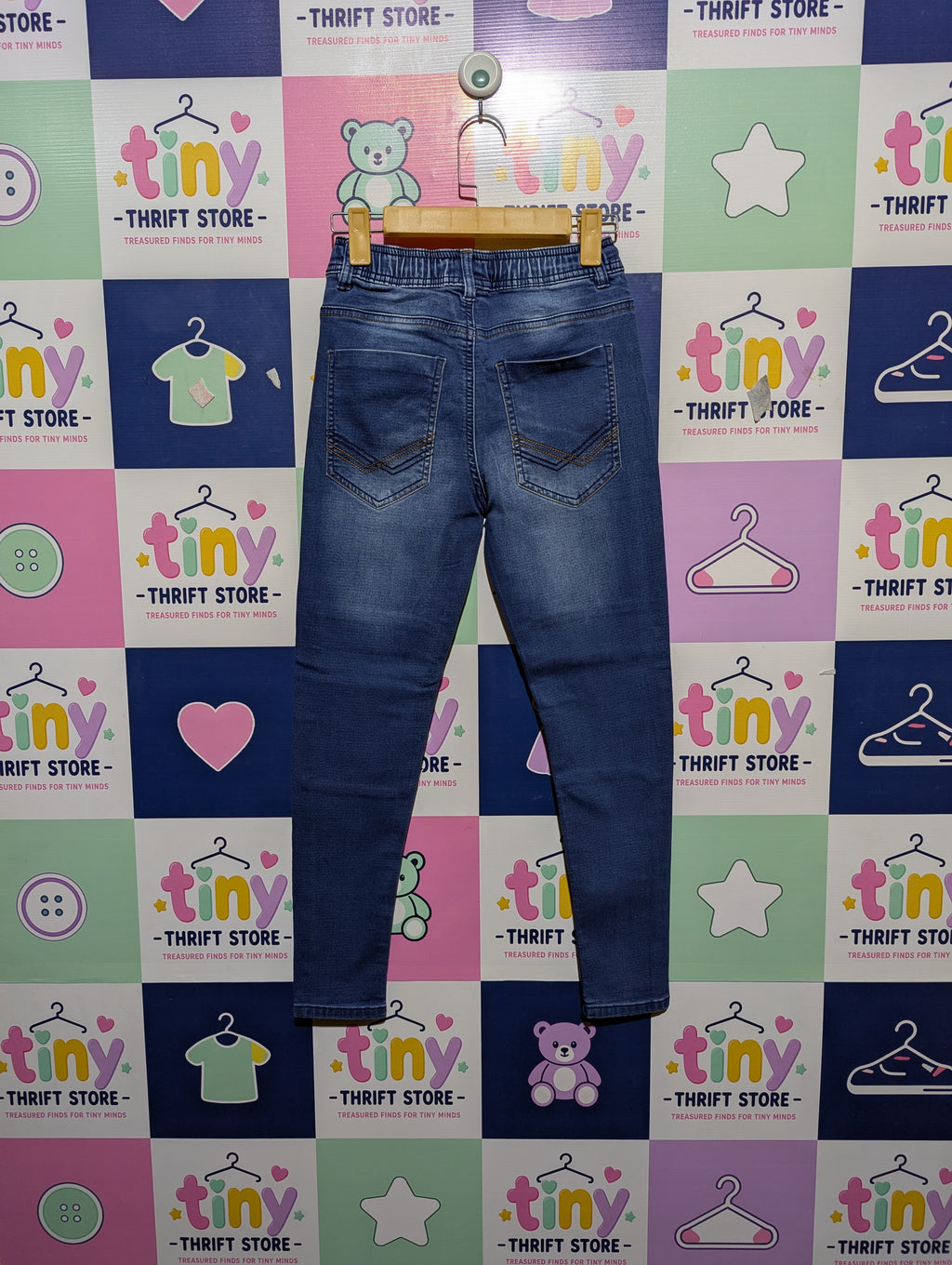 Yigga Boys Comfortable Blue Denim Jogger Jeans - Size 152 (Estimated Age 11-12 Years) AB2