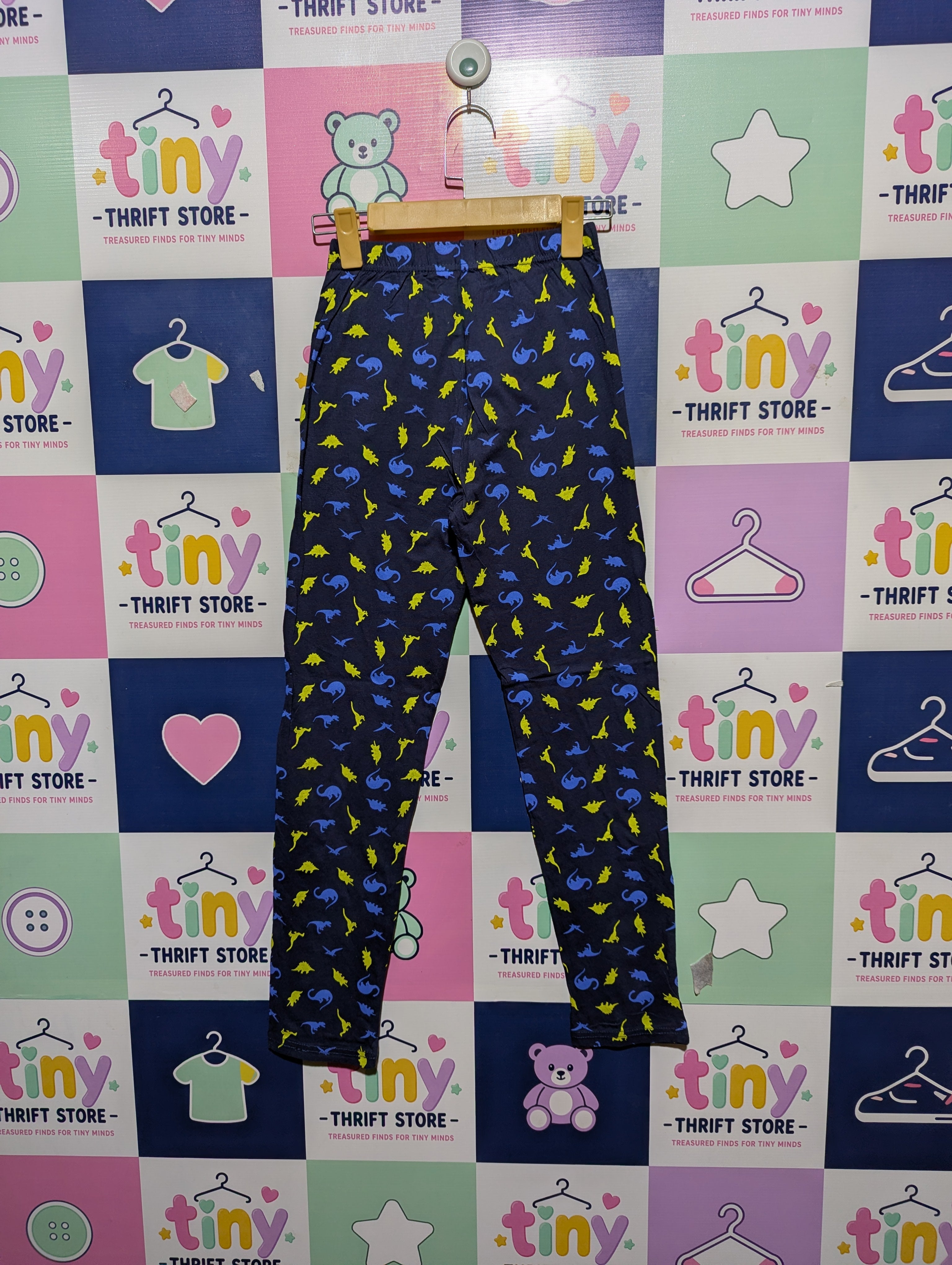 Nextenso Boys Navy Blue "Dinosaur Pattern" Leggings - Size 12 (Estimated Age 11-12 Years) AB2