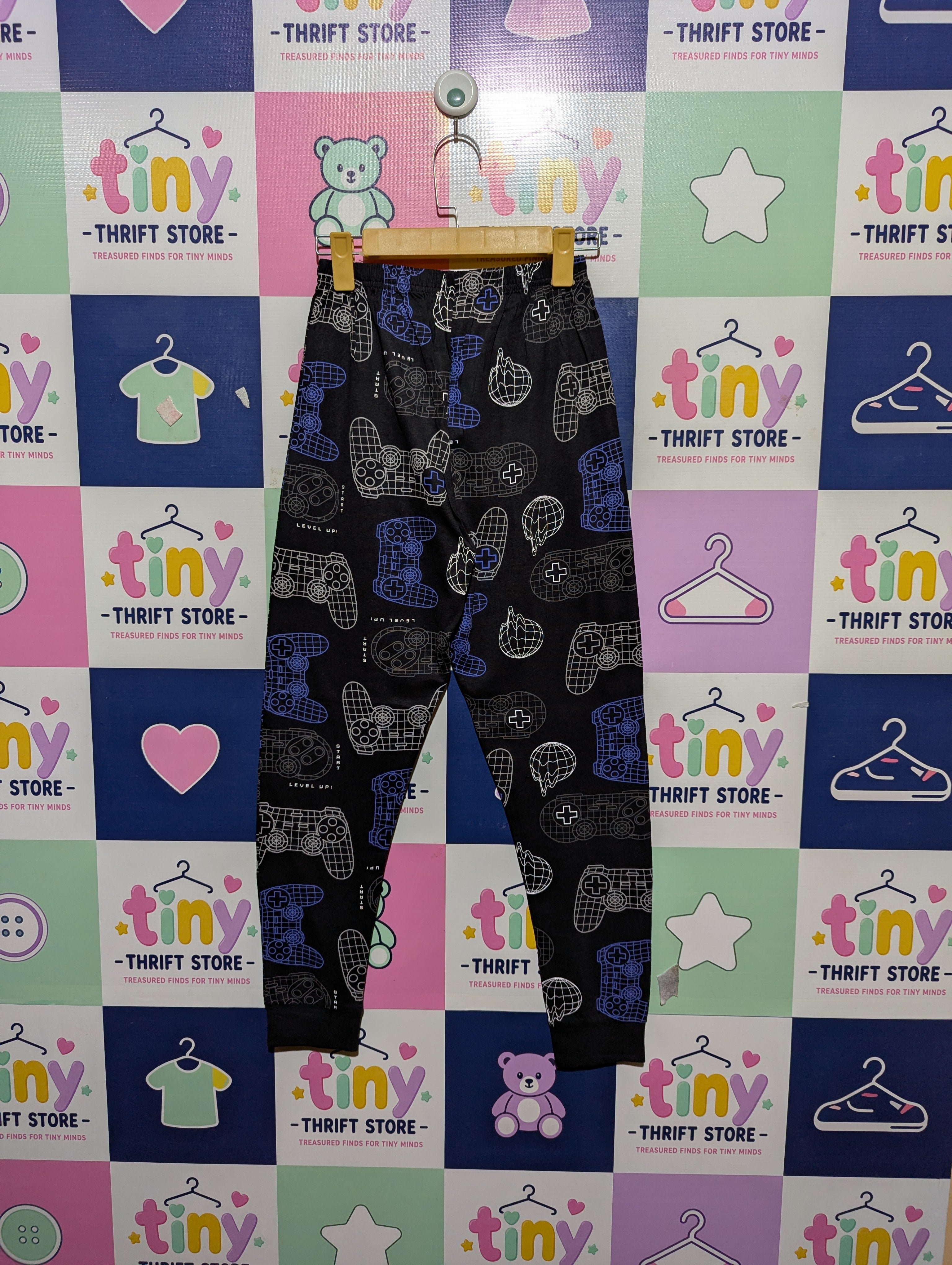 Matalan Boys Black "Gamer Controller" Print Jogger Pants - Size 12 Years (Estimated Age 12 Years) AB2