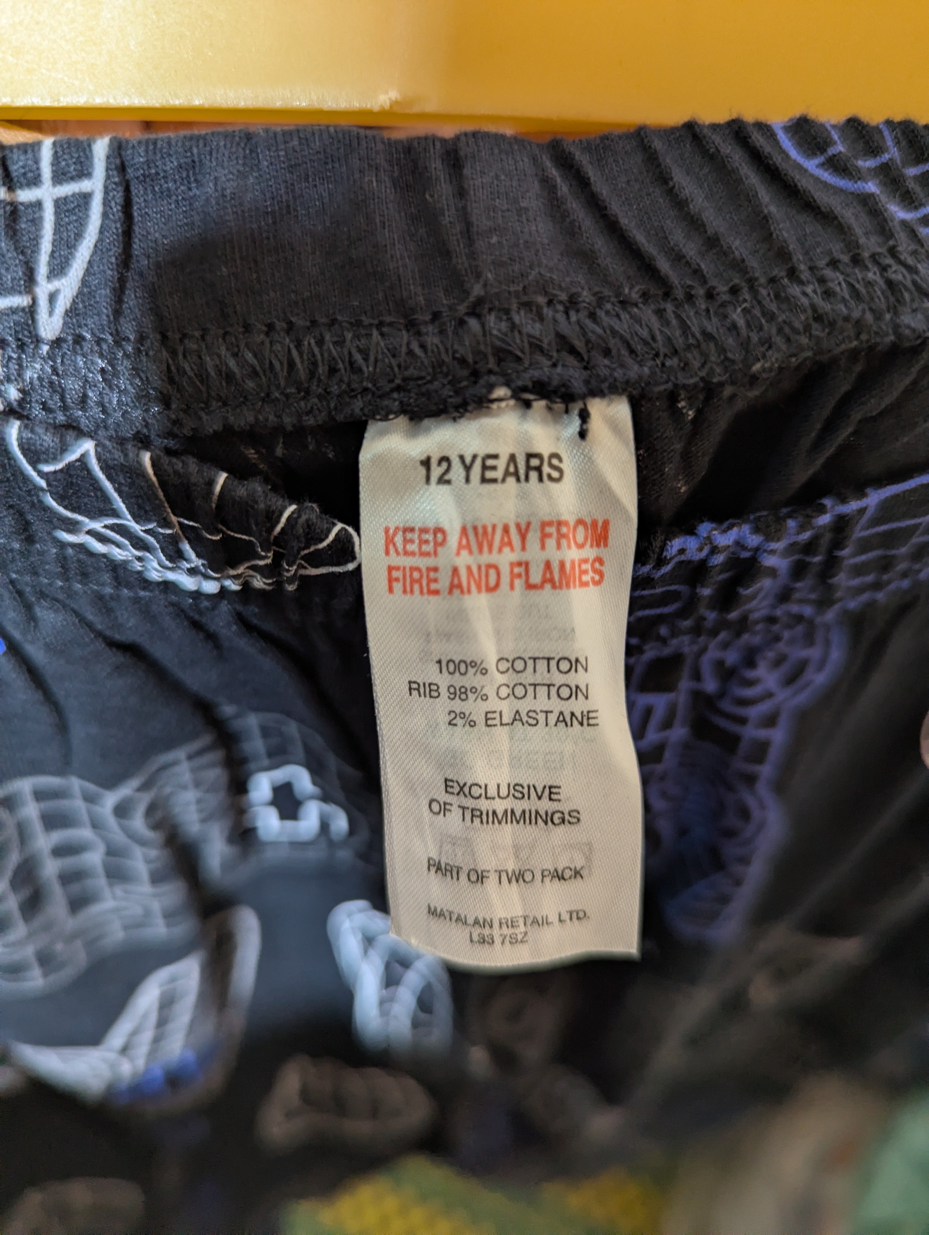 Matalan Boys Black "Gamer Controller" Print Jogger Pants - Size 12 Years (Estimated Age 12 Years) AB2