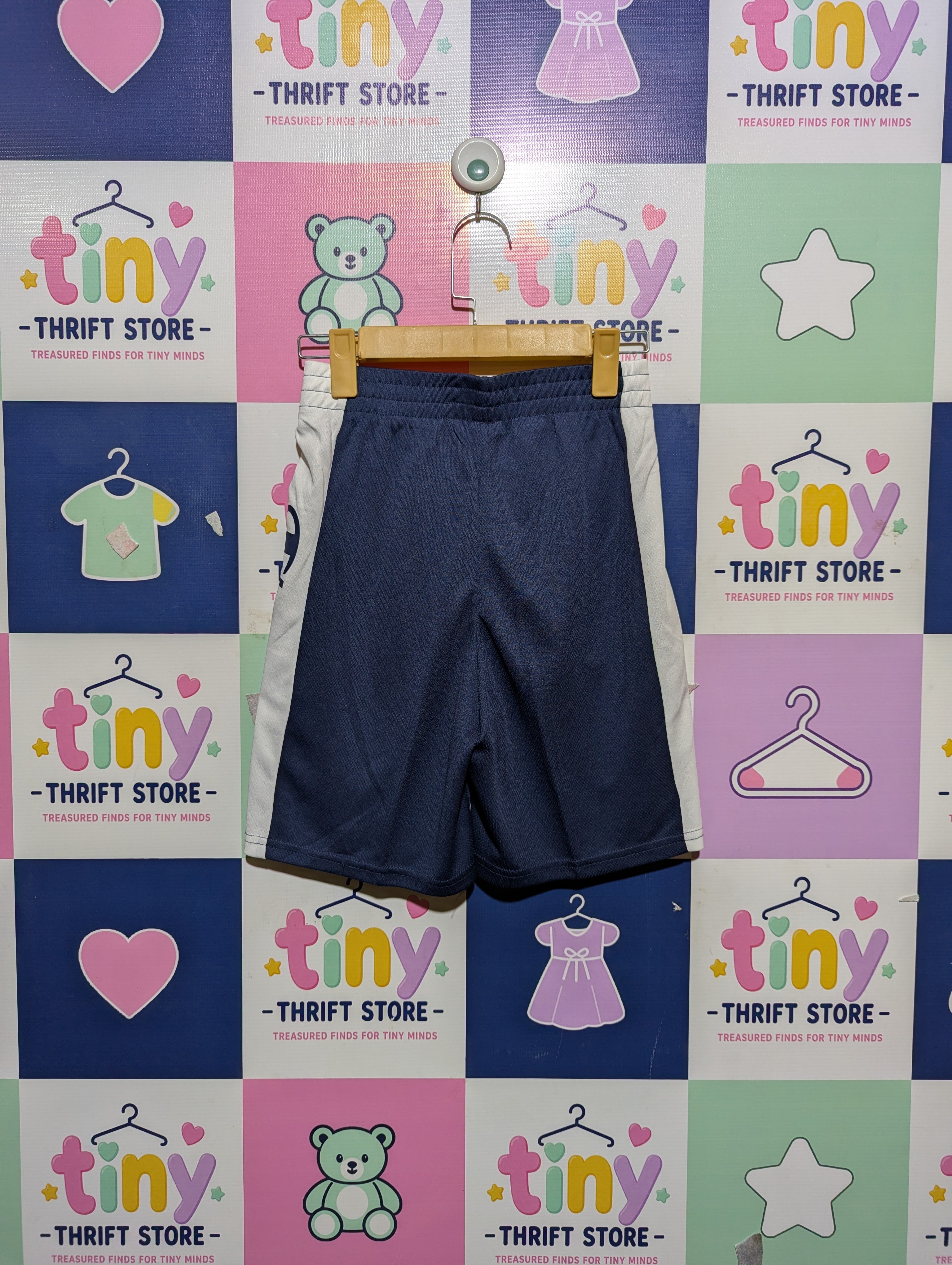 Champion Boys Navy Blue & White Sporty Athletic Shorts - Size Estimated Age 10-12 Years AB2