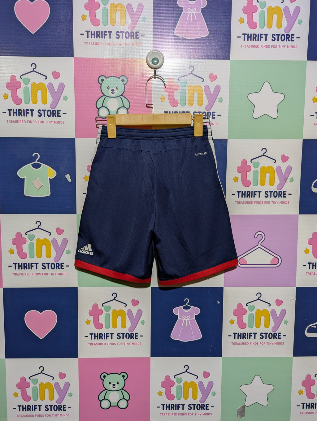 Adidas Boys Navy Blue "FC Bayern Munich" Athletic Shorts - Size Estimated Age 11-12 Years AB2
