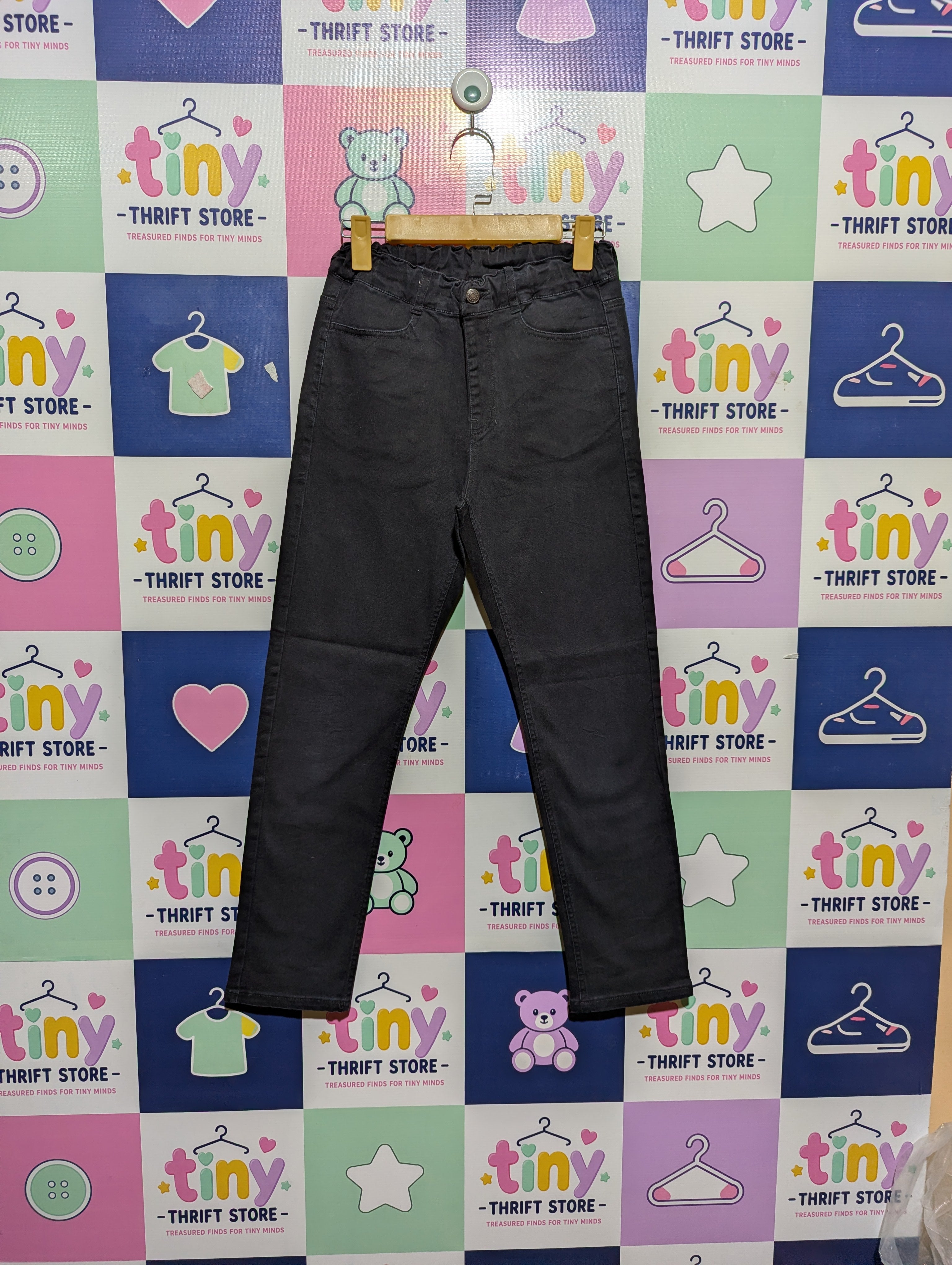 GU Girls/Boys Black Classic Casual Pants - Size Estimated Age 11-12 Years AB2