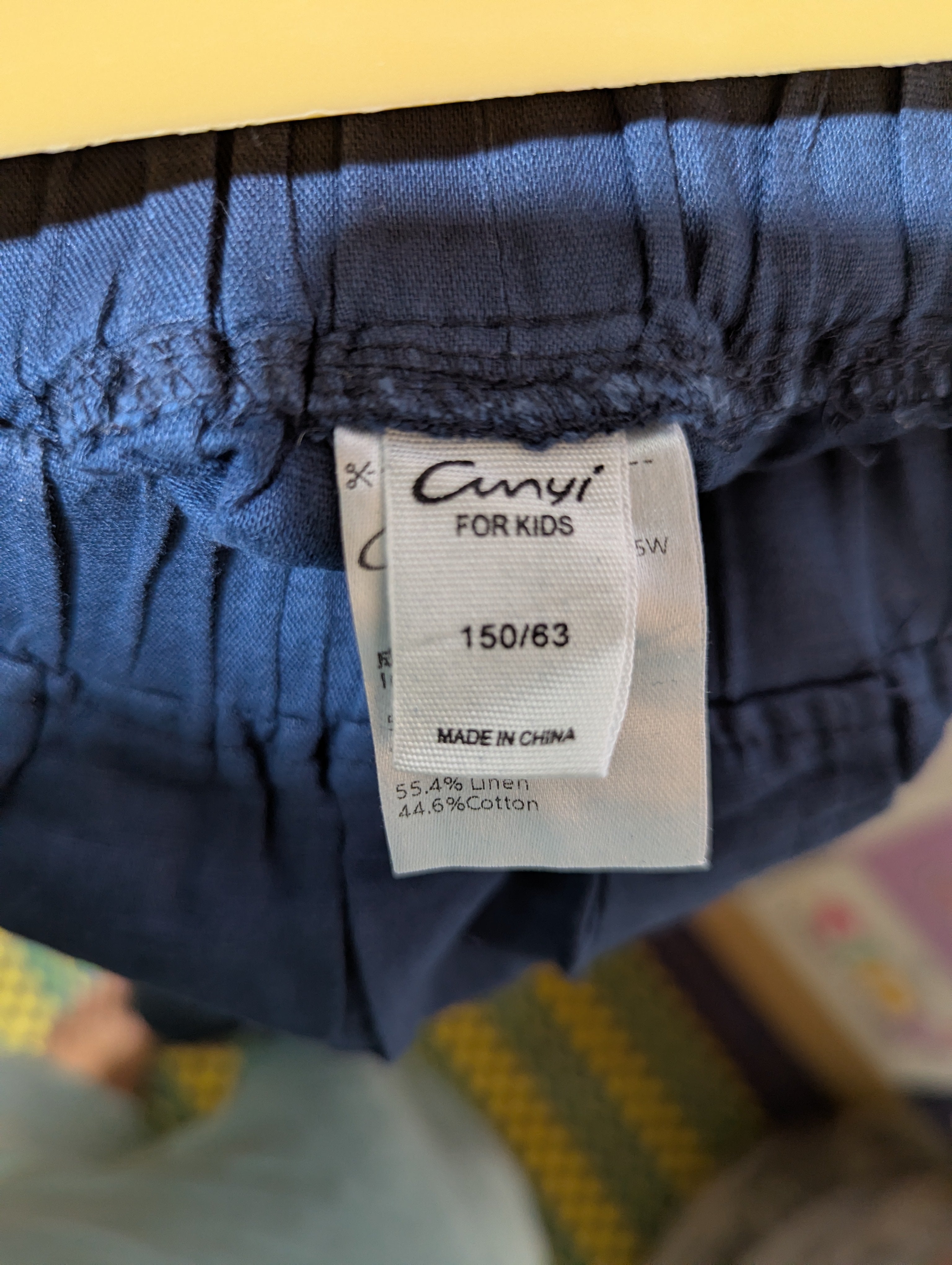 Cunyi Kids Unisex Casual Blue Linen-Blend Joggers - Size Estimated Age 11-12 Years AB2