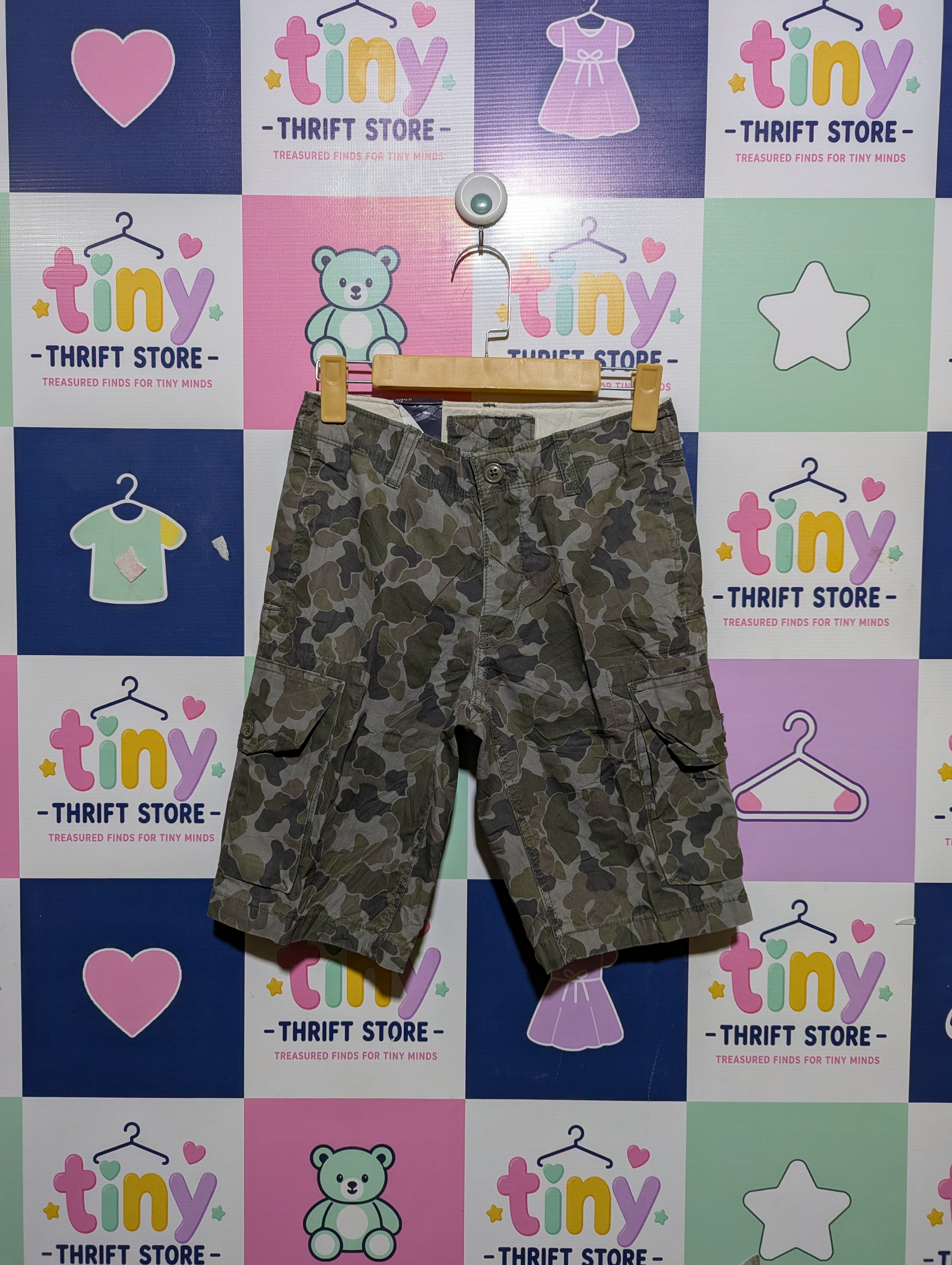 Gap Kids Boys Camouflage Cargo Shorts - Size Estimated Age 12 Years AB2
