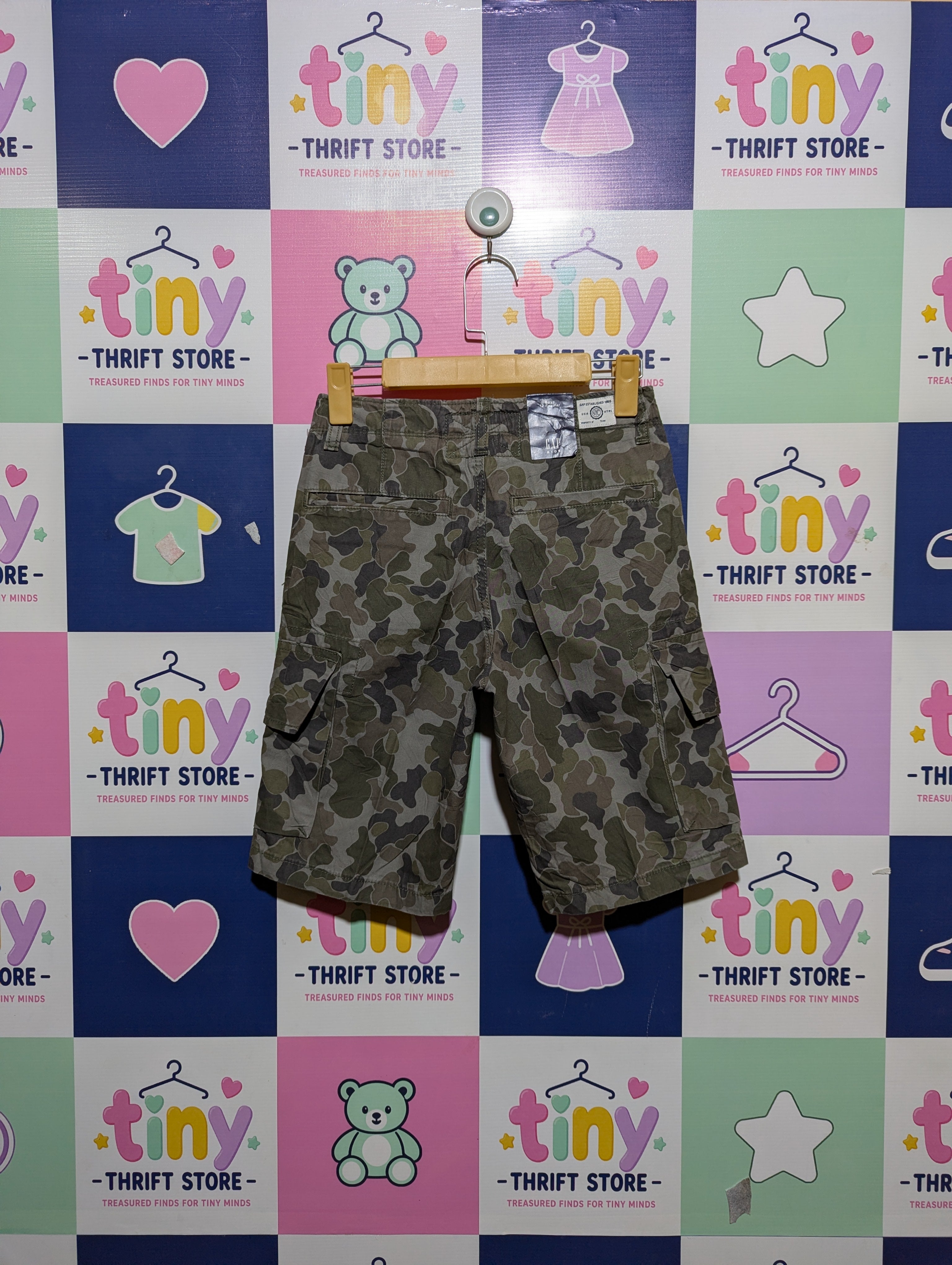 Gap Kids Boys Camouflage Cargo Shorts - Size Estimated Age 12 Years AB2