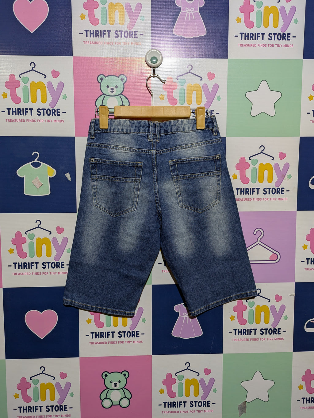Best 74 Denim Boys Classic Blue Denim Shorts - Size Estimated Age 12 Years AB2