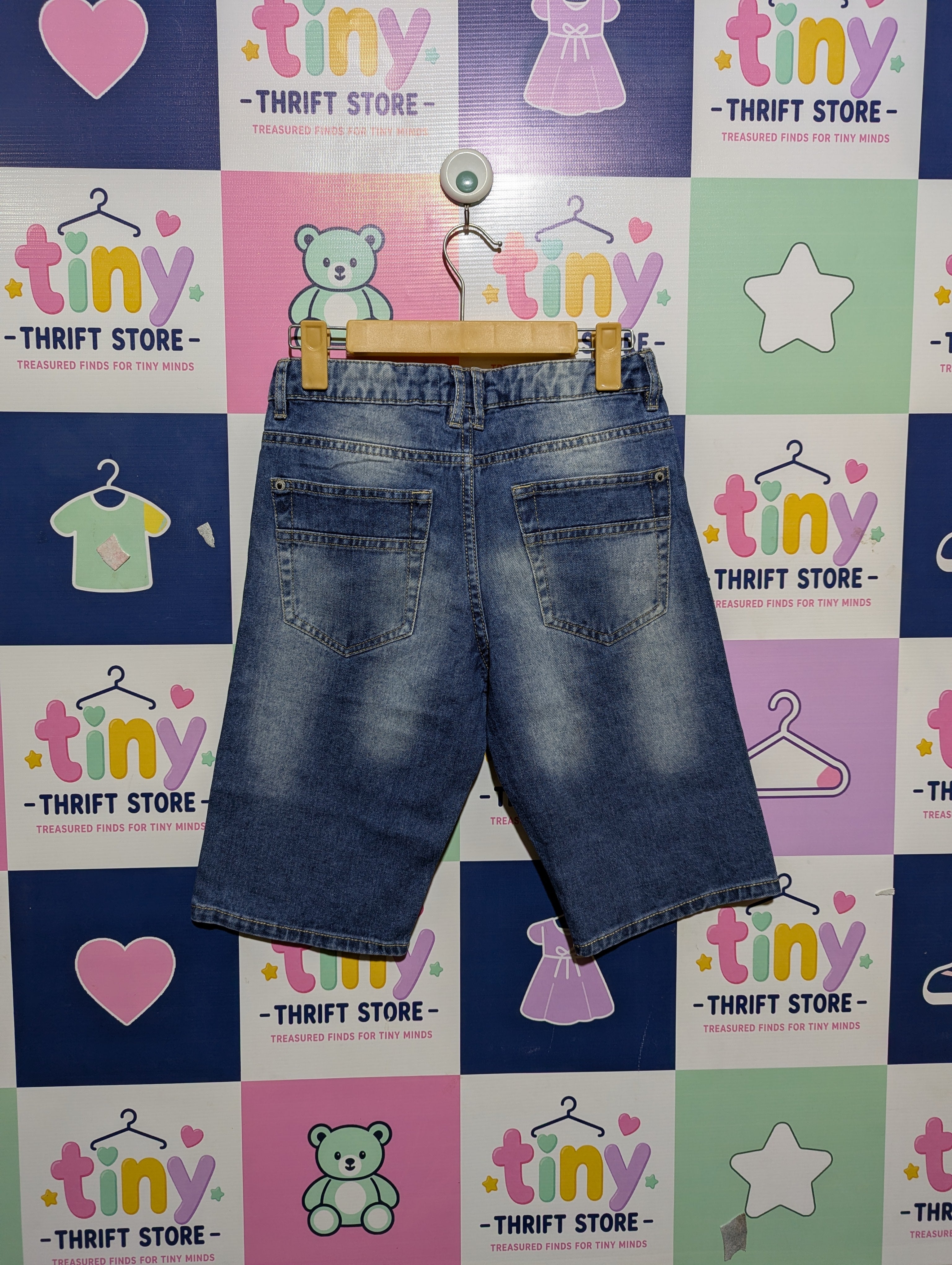 Best 74 Denim Boys Classic Blue Denim Shorts - Size Estimated Age 12 Years AB2