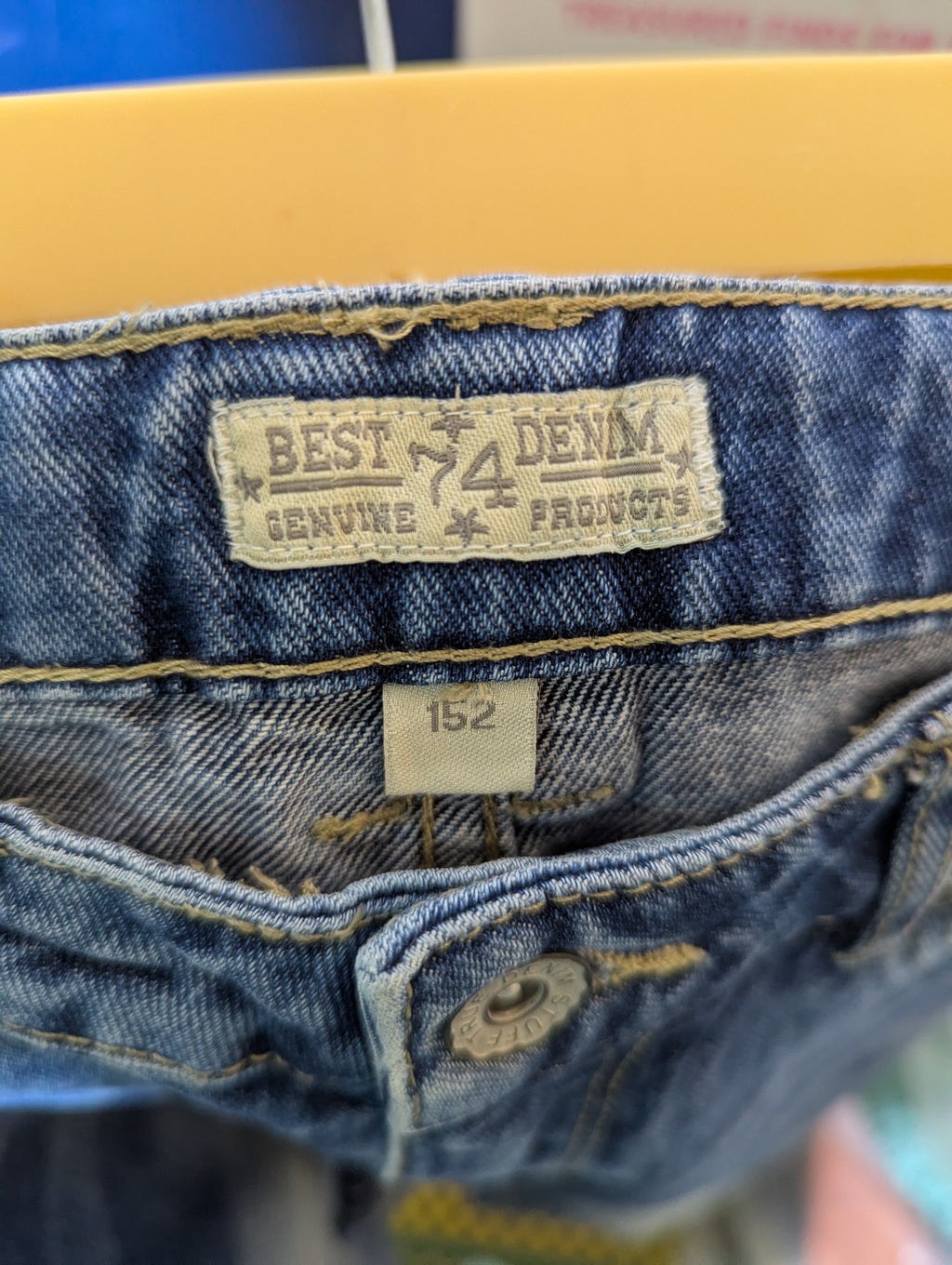 Best 74 Denim Boys Classic Blue Denim Shorts - Size Estimated Age 12 Years AB2