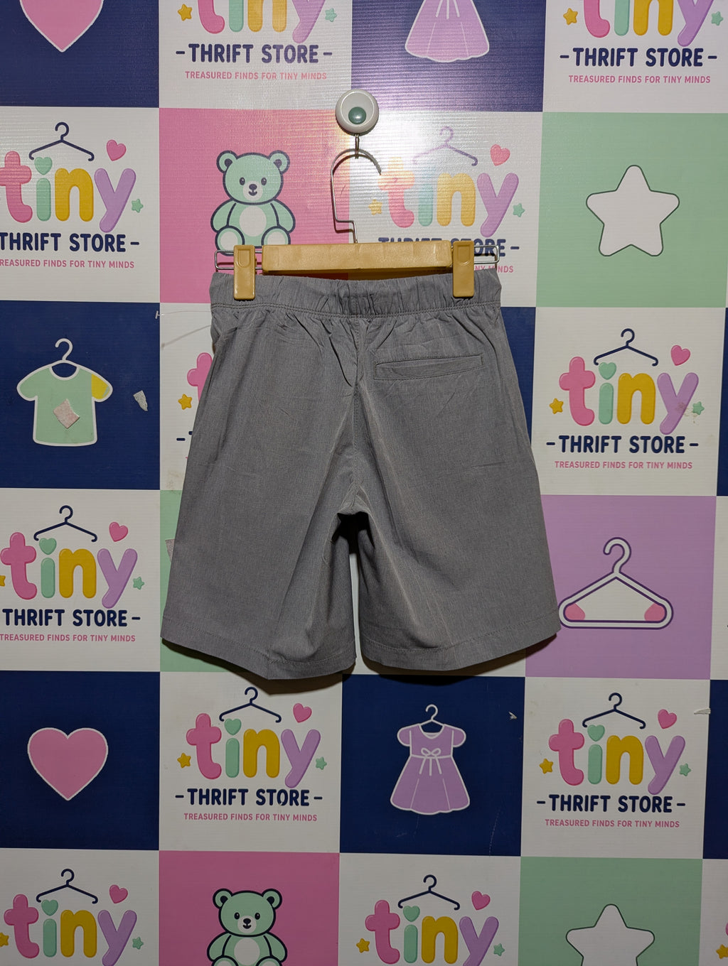 Old Navy Boys Heather Grey Dry Quick Performance Shorts - Size Estimated Age 10-12 Years AB2