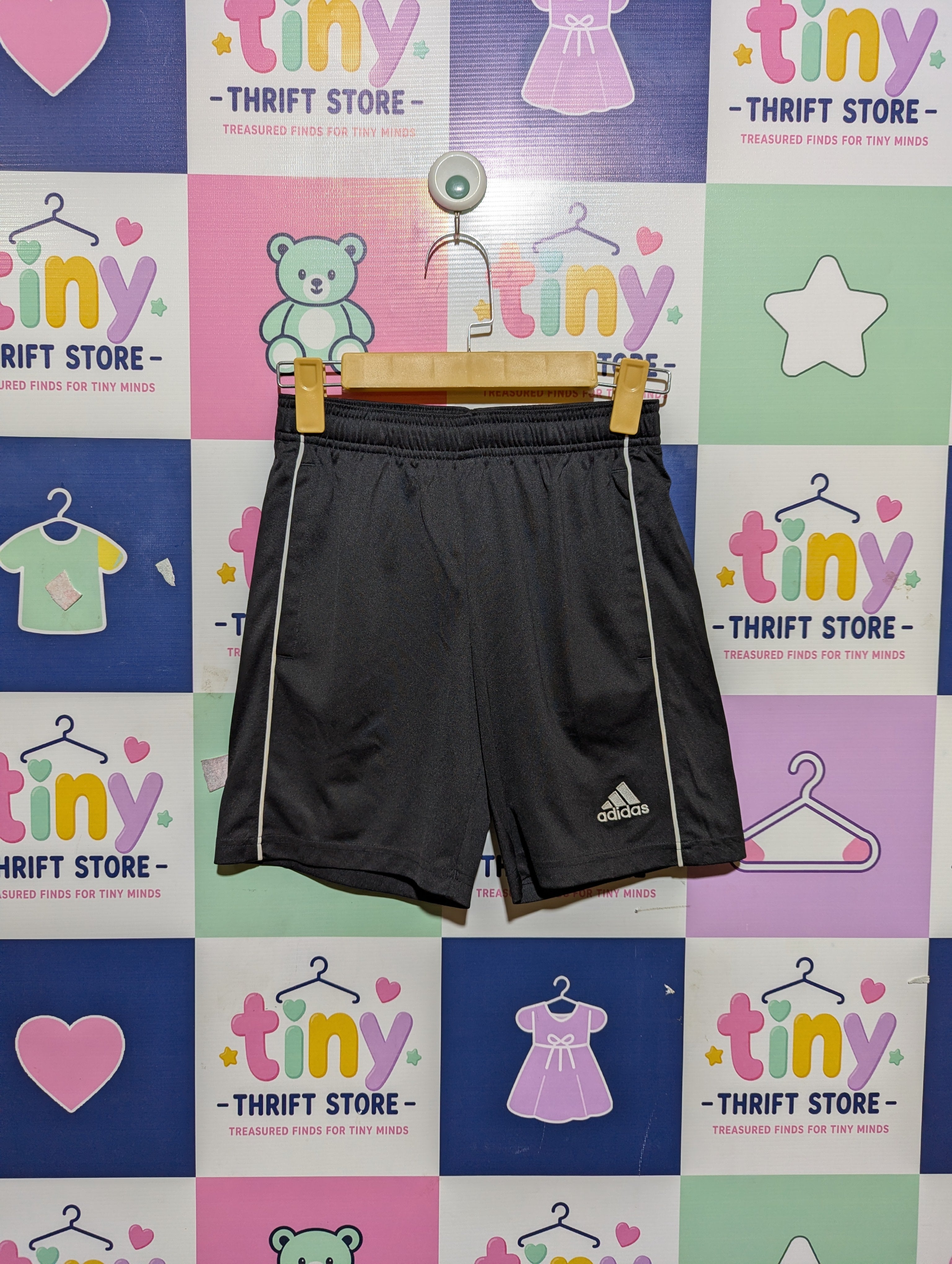 Adidas Boys Black Climalite Performance Shorts - Size Estimated Age 11-12 Years AB2