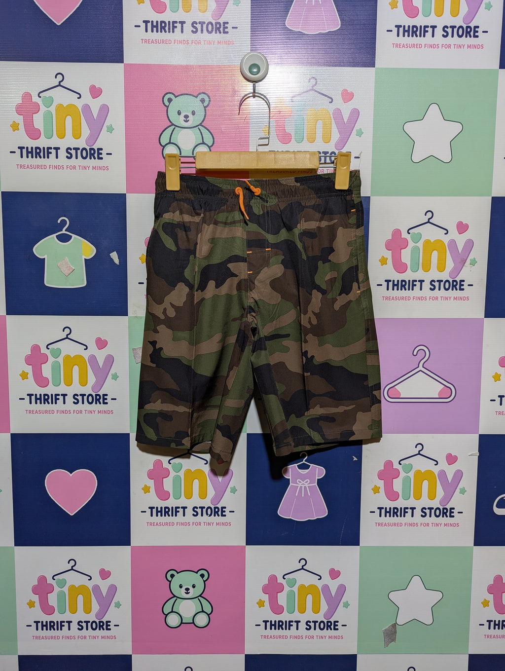Wonder Nation Boys Camouflage Print Active Shorts - Size Estimated Age 10-12 Years AB2
