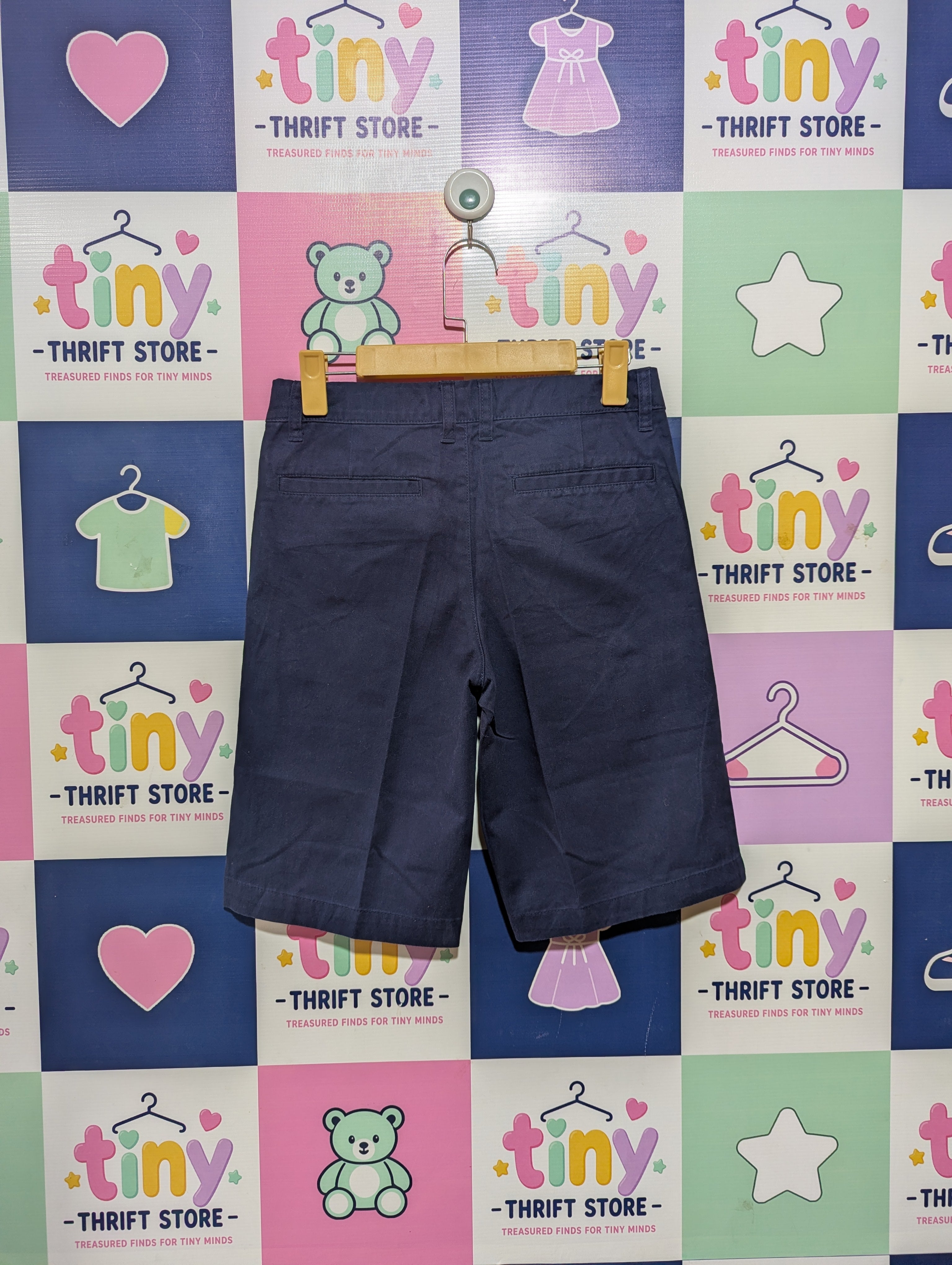 Cherokee Boys Navy Blue School Uniform Chino Shorts - Size 14 Estimated Age 12-14 Years AB2