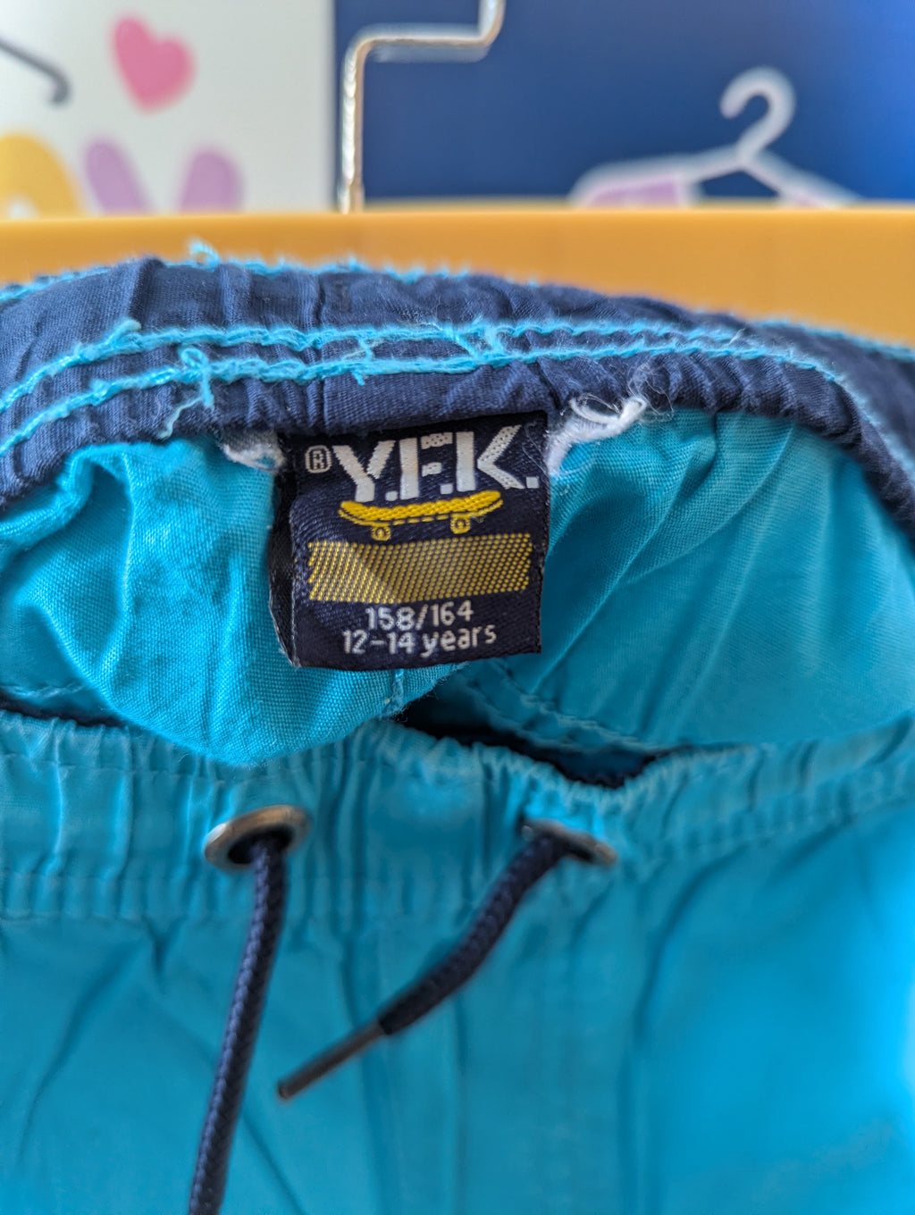 Y.F.K. Boys Bright Blue "Skate More" Active Shorts - Size 158-164 cm Estimated Age 12-14 Years AB2